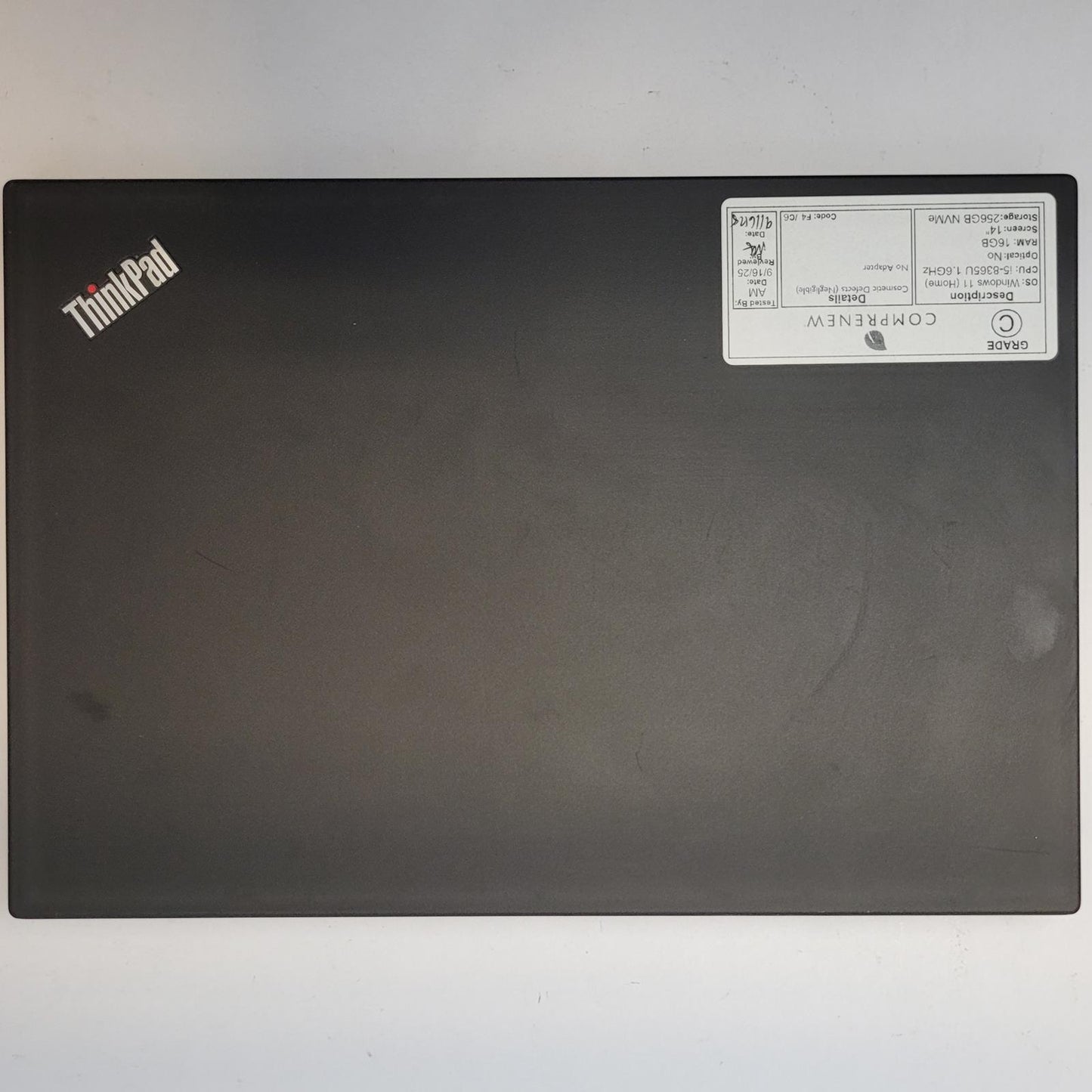 LENOVO THINKPAD T490 Win 11 Home i5-8365U 16GB RAM 256GB NVME | Grade C | 10046