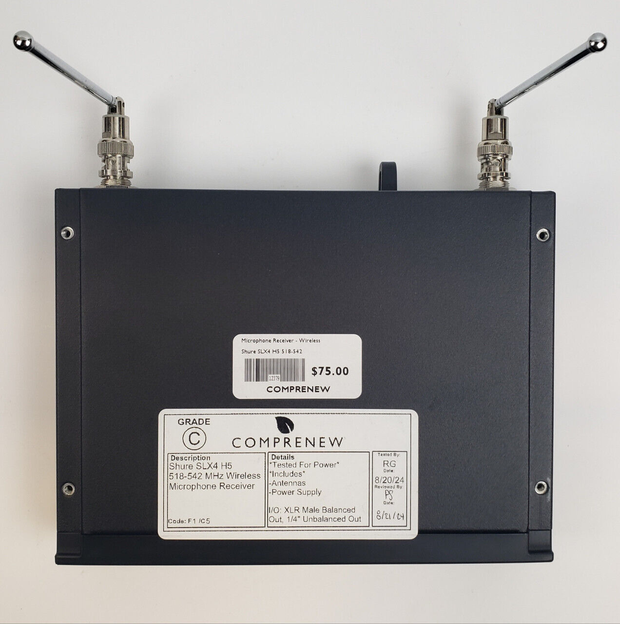 Shure SLX4 H5 518-542MHz Wireless Microphone Receiver | Grade C | 12379