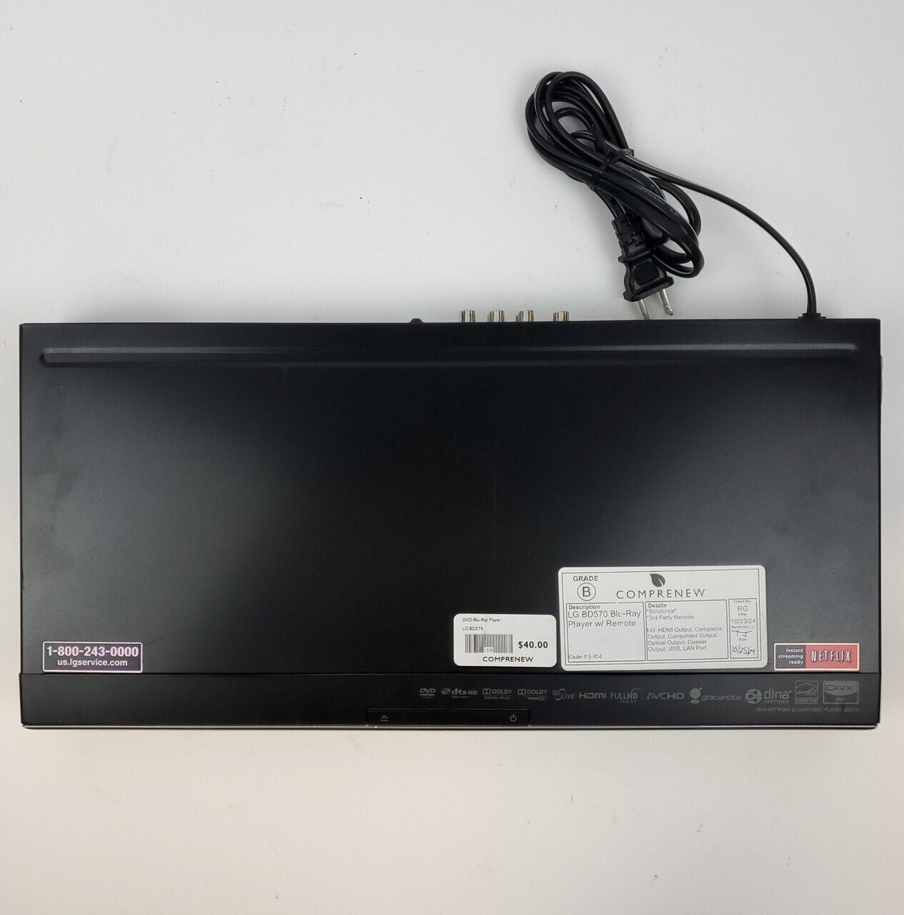 LG BD570 Blu-Ray Player Bundle | Grade B - ShopComprenew