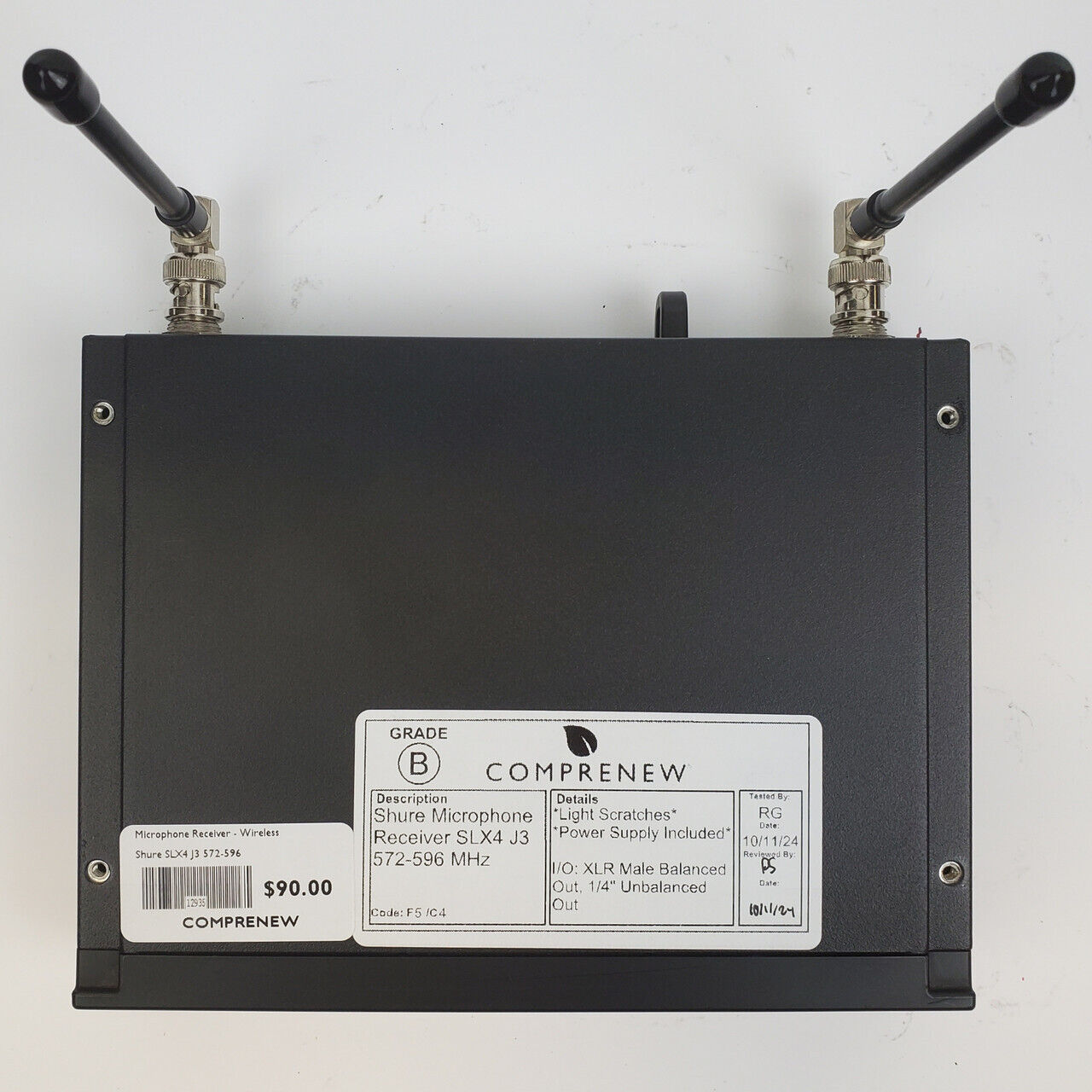 Shure SLX4 J3 572-596 MHz Microphone Receiver | Grade B - ShopComprenew