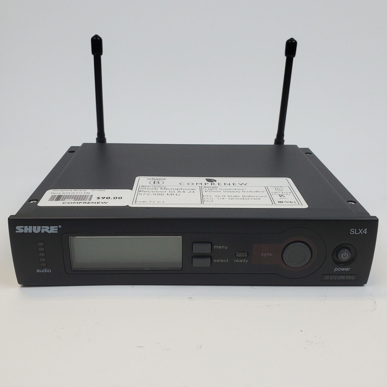 Shure SLX4 J3 572-596 MHz Microphone Receiver | Grade B - ShopComprenew