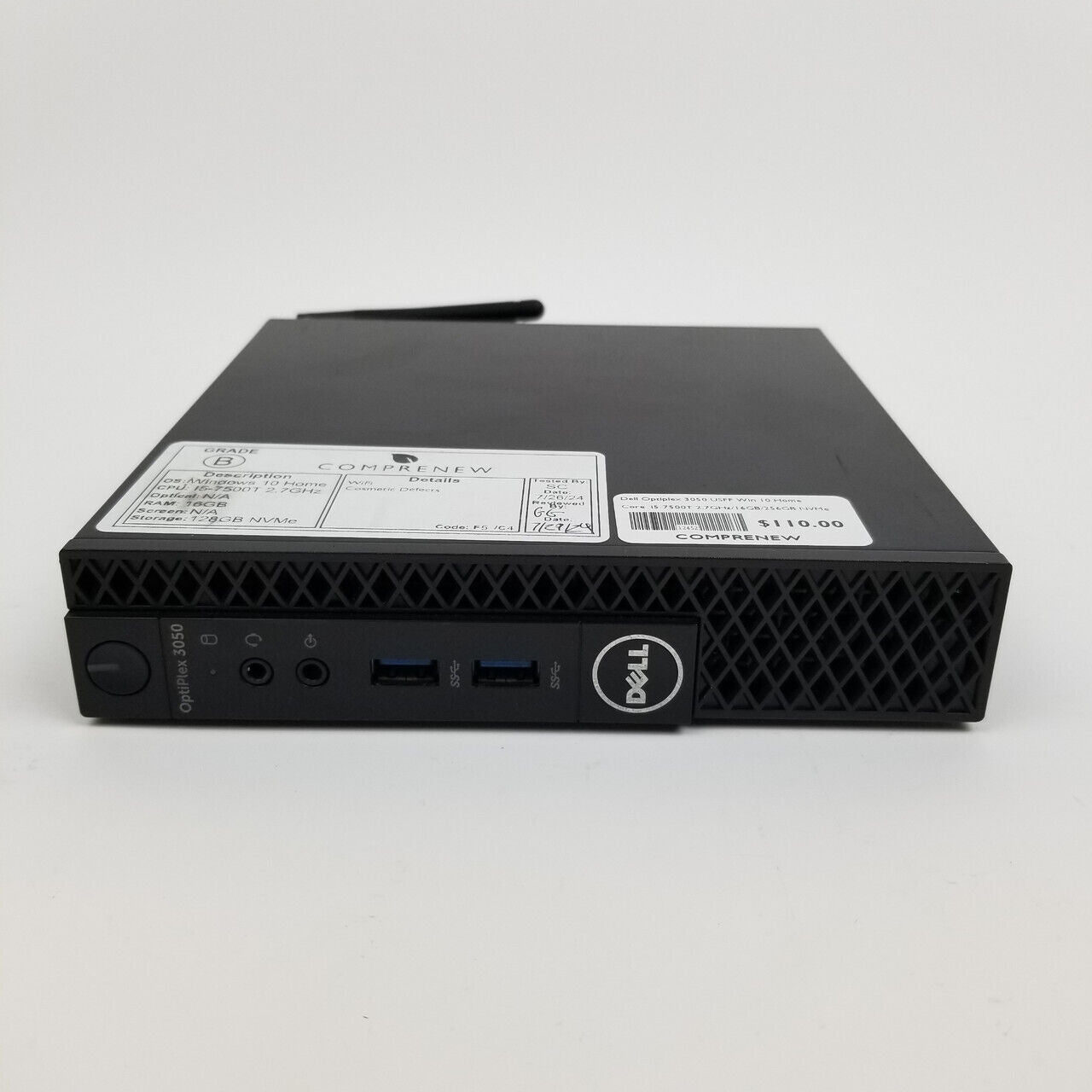Dell Optiplex 3050 USFF Win 10 Home i5-7500T 16GB RAM 128GB NVMe | Grade B - ShopComprenew