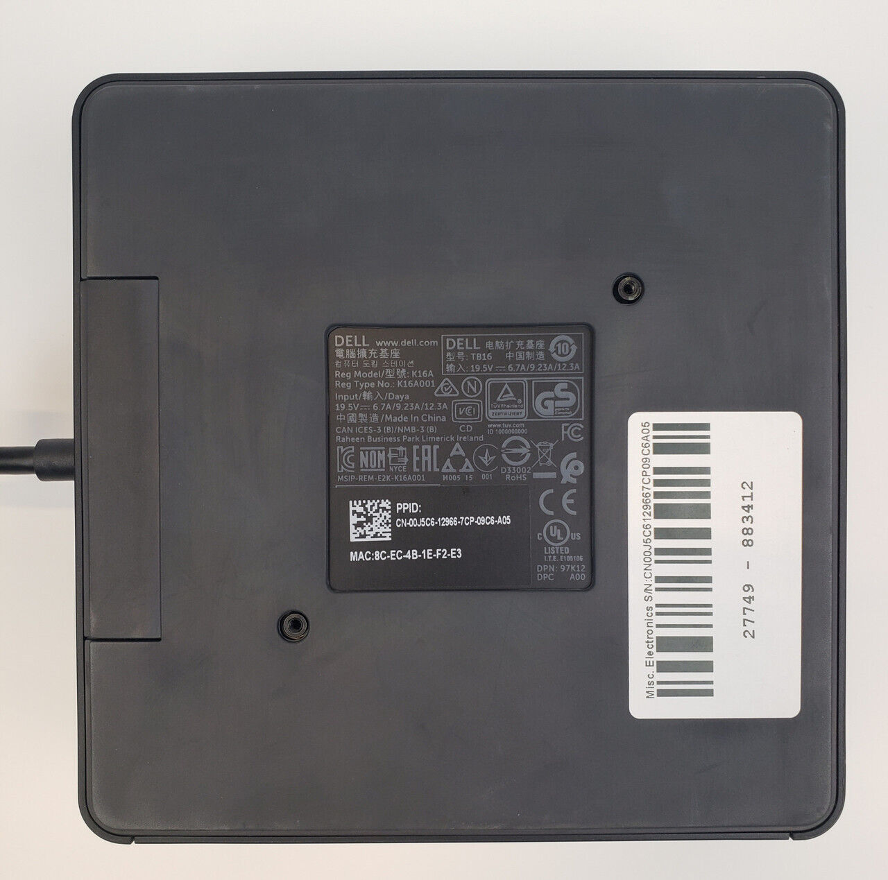 Dell K16A USB-C Docking Station | Grade A - ShopComprenew