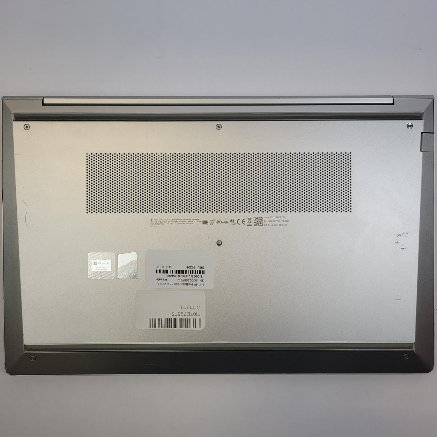 HP ProBook 450 G9 Windows 11 Home i7-1255U 16GB RAM 256GB NVMe | Grade D