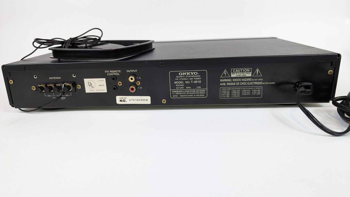 Onkyo T-4010 Quartz Synthesized AM/FM Stereo Tuner | Grade B