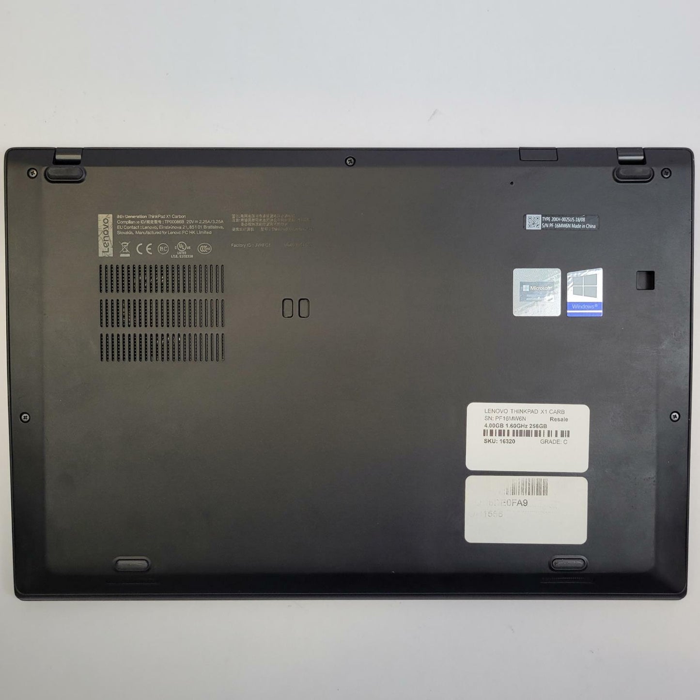 LENOVO THINKPAD X1 CARBON 6TH Win 11 i5-8250U 8GB RAM 256GB NVME | Grade C | 5