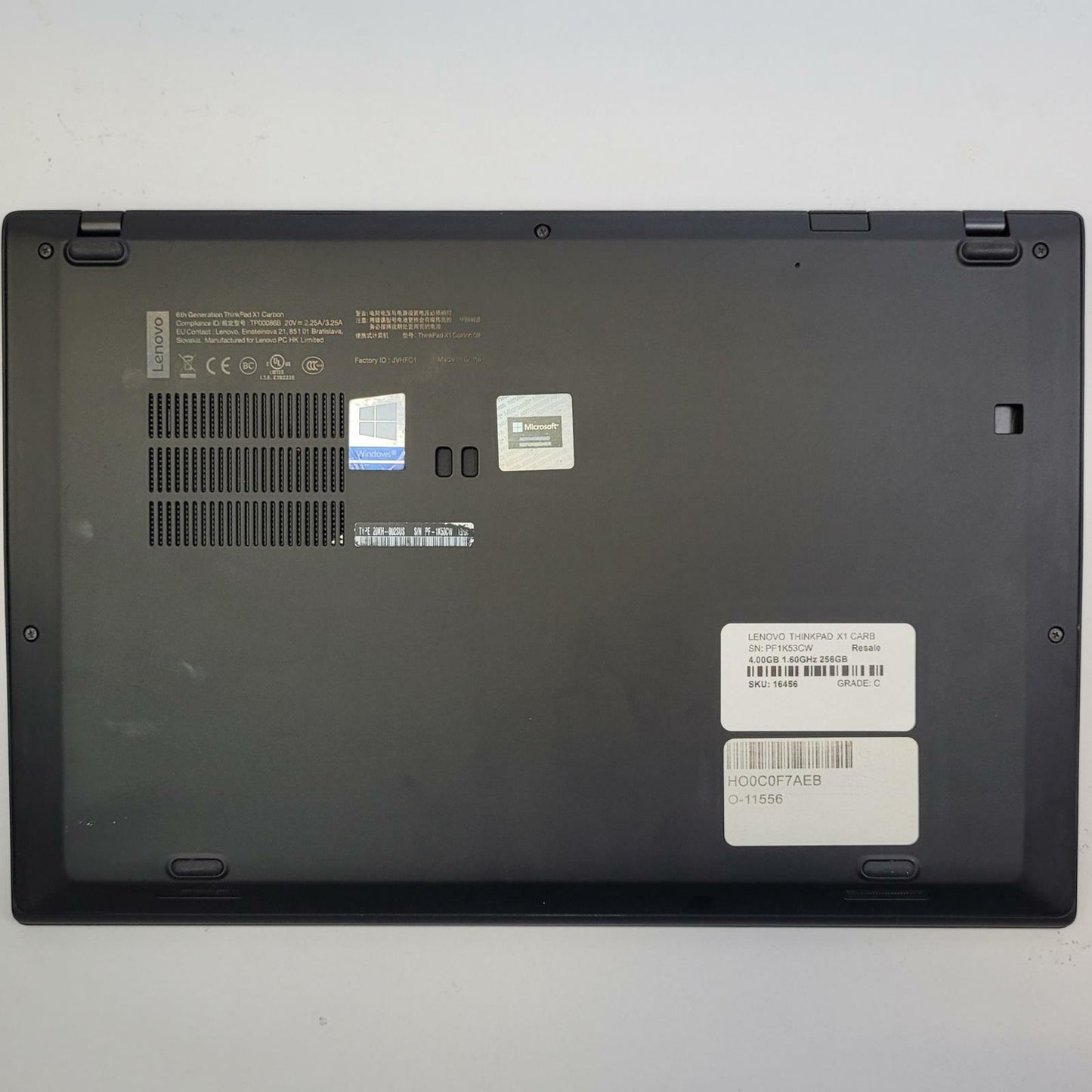 LENOVO THINKPAD X1 CARBON 6TH Win 11 i5-8250U 8GB RAM 256GB SSD | Grade C | 24