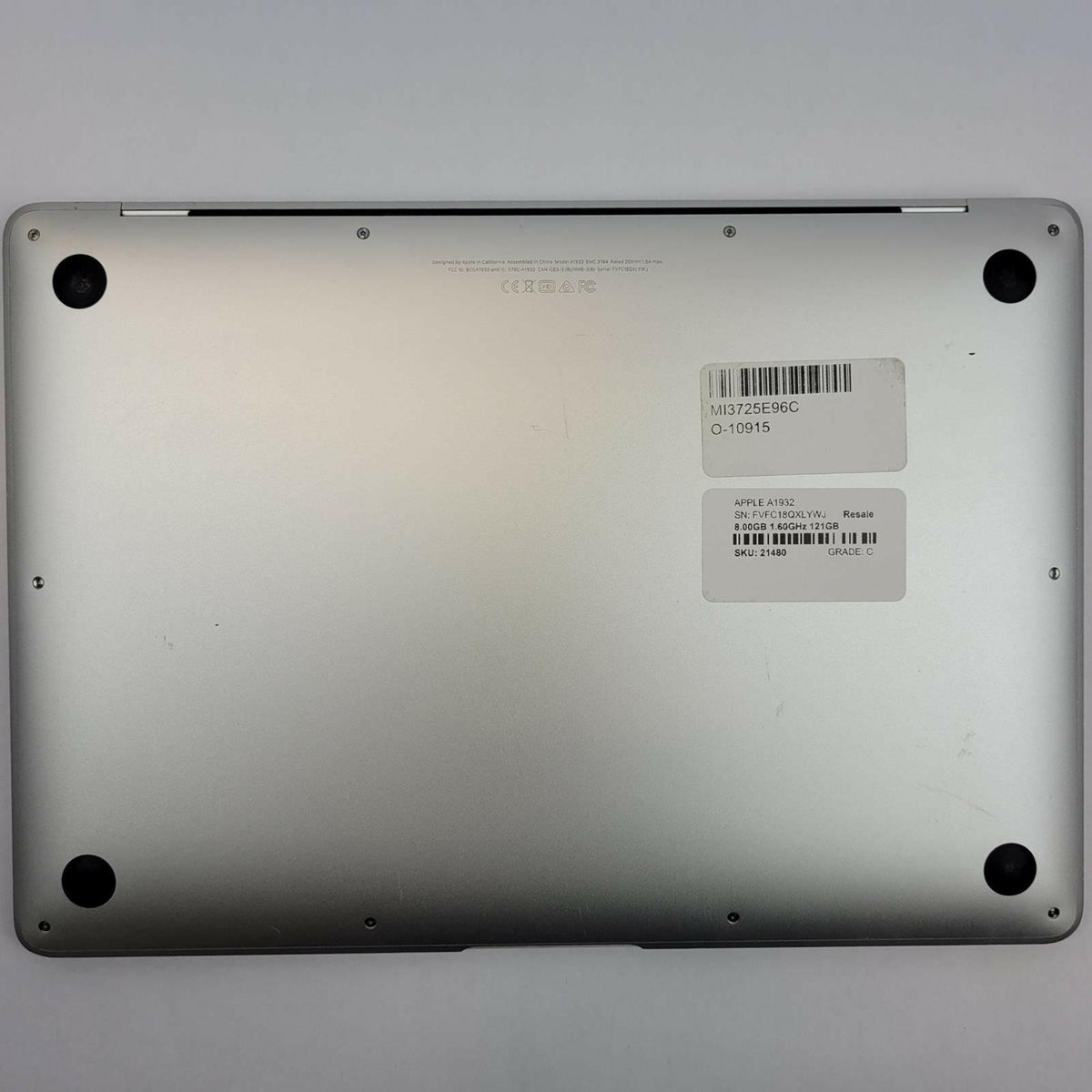 APPLE MacBook Air A1932 MacOS Sonoma i5-8210Y 8GB RAM 121GB NVMe | Grade C