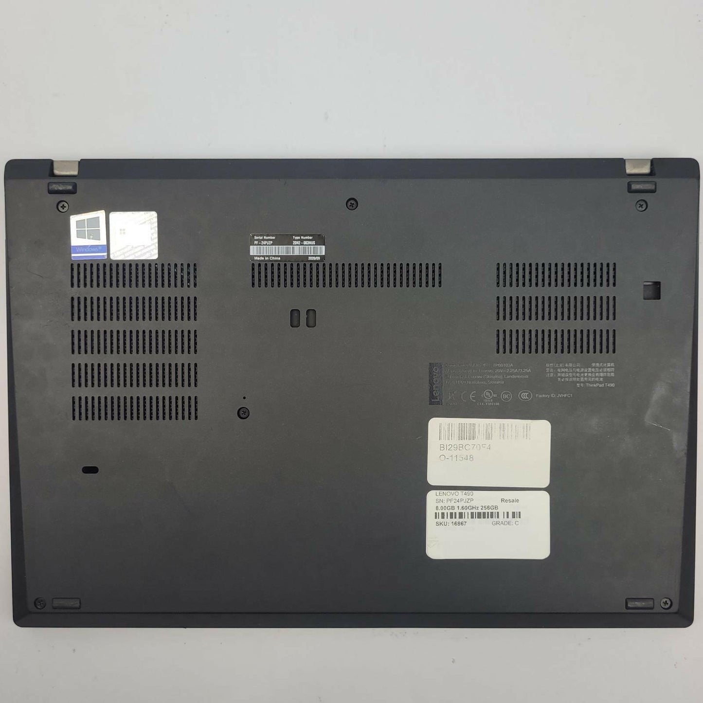 LENOVO T490 Windows 11 Home Core i5 8365U 16GB RAM 256GB NVME |Grade C|16867b