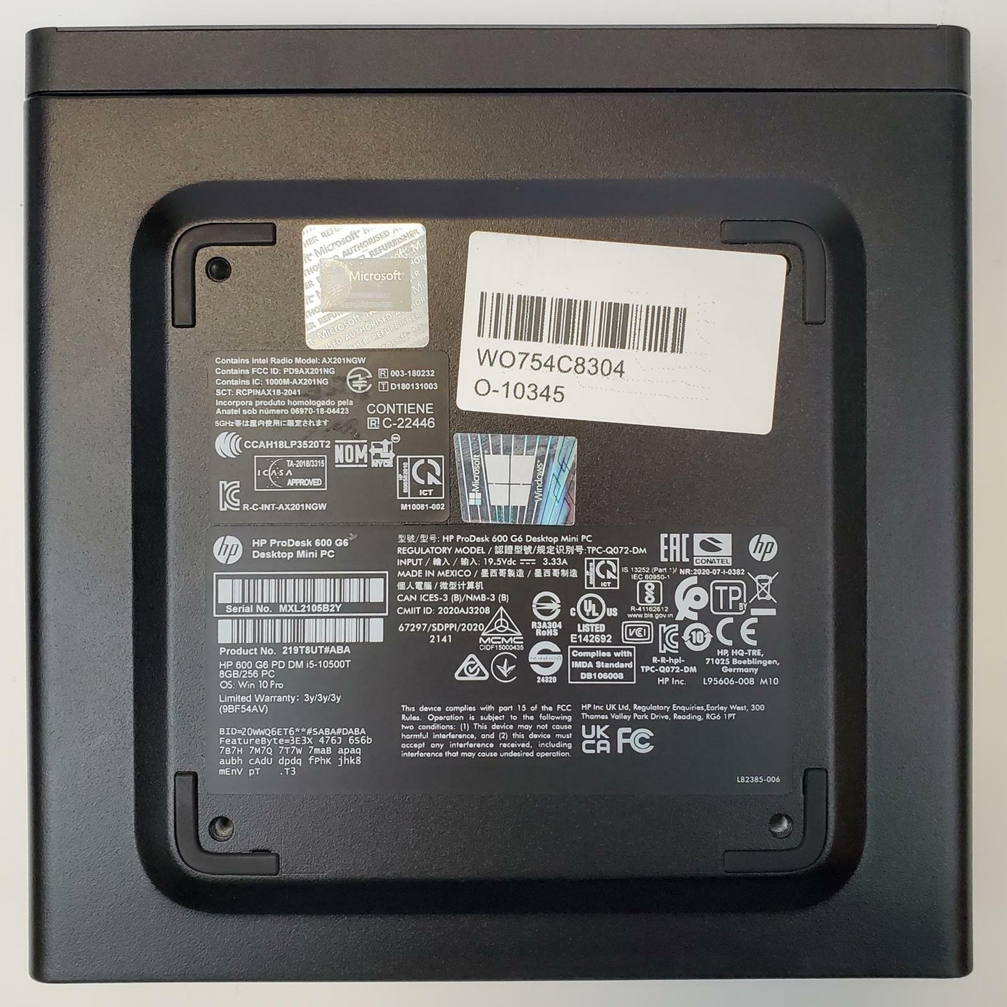 HP ProDesk 600 G6 Win 11 Home i5-10500T 16GB RAM 256GB NVMe | Grade A