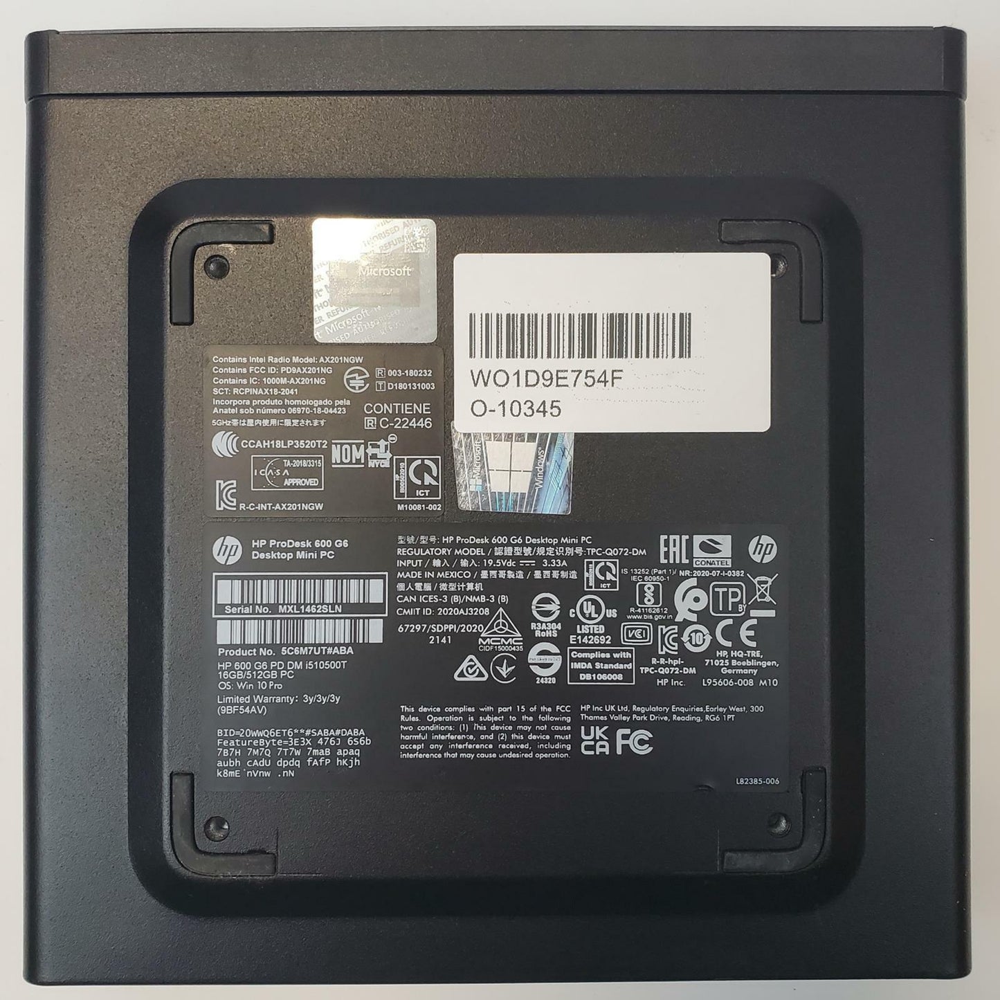 HP ProDesk 600 Win 11 Home i5-10500T 16GB RAM 256GB NVMe | Grade B