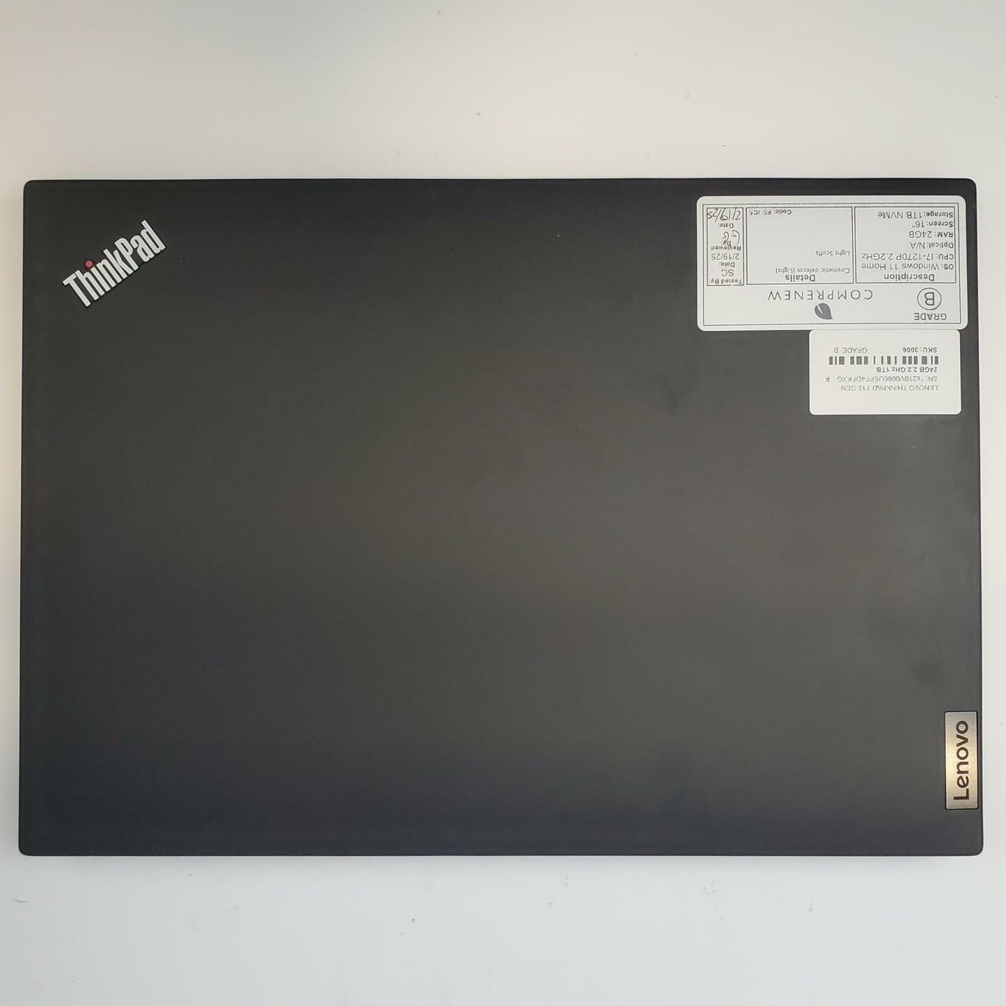 Lenovo ThinkPad T16 Gen 1 Win 11 Home i7-1270P 24GB RAM 1TB NVMe | Grade B