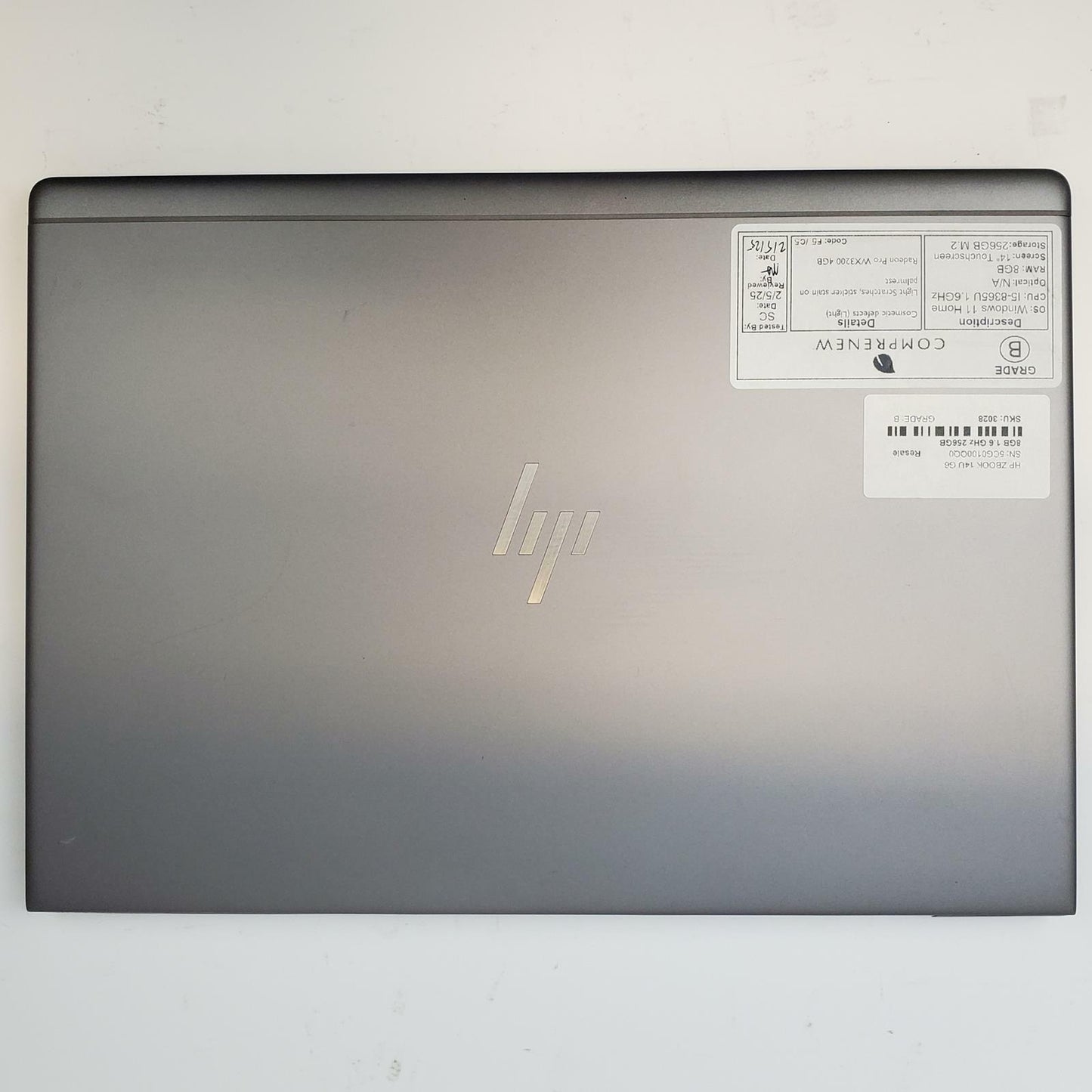 HP ZBook 14U G6 Win 11 Home i5-8365U 8GB RAM 256GB M.2 4GB GPU | Grade B