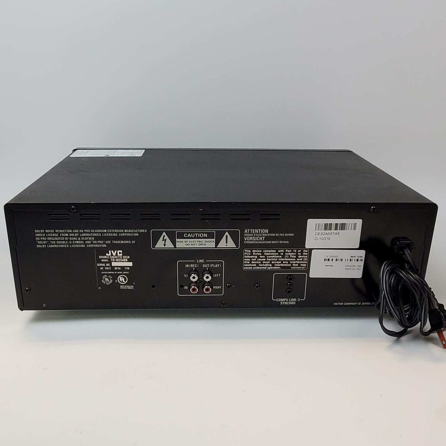 JVC TD-W254 Dual Auto Reverse Cassette Deck | Grade B