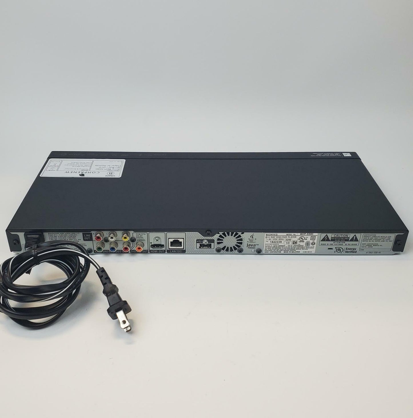 Sony BDP-S580 Blu-Ray/DVD Player w/ Remote | Grade B