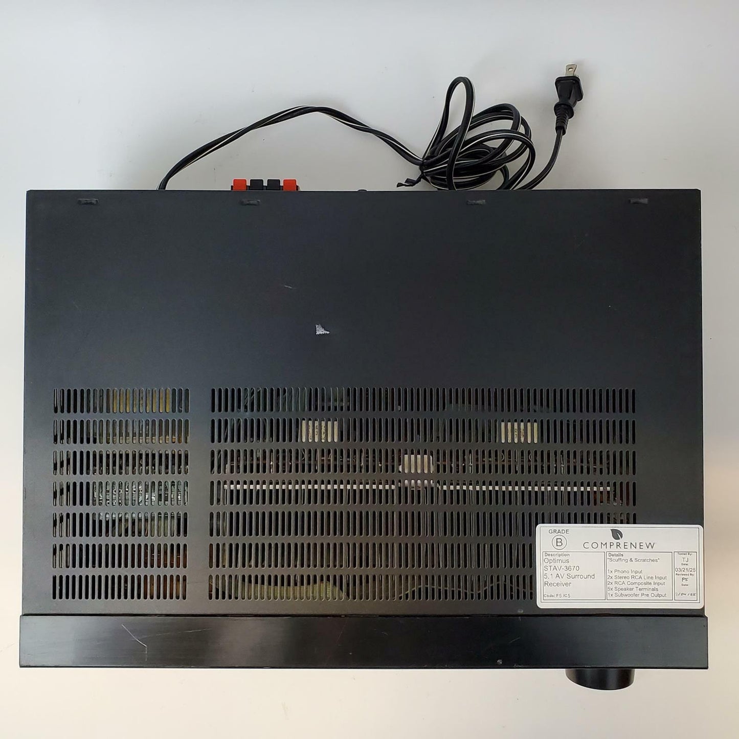 Optimus STAV-3670 5.1 AV Surround Receiver | Grade B