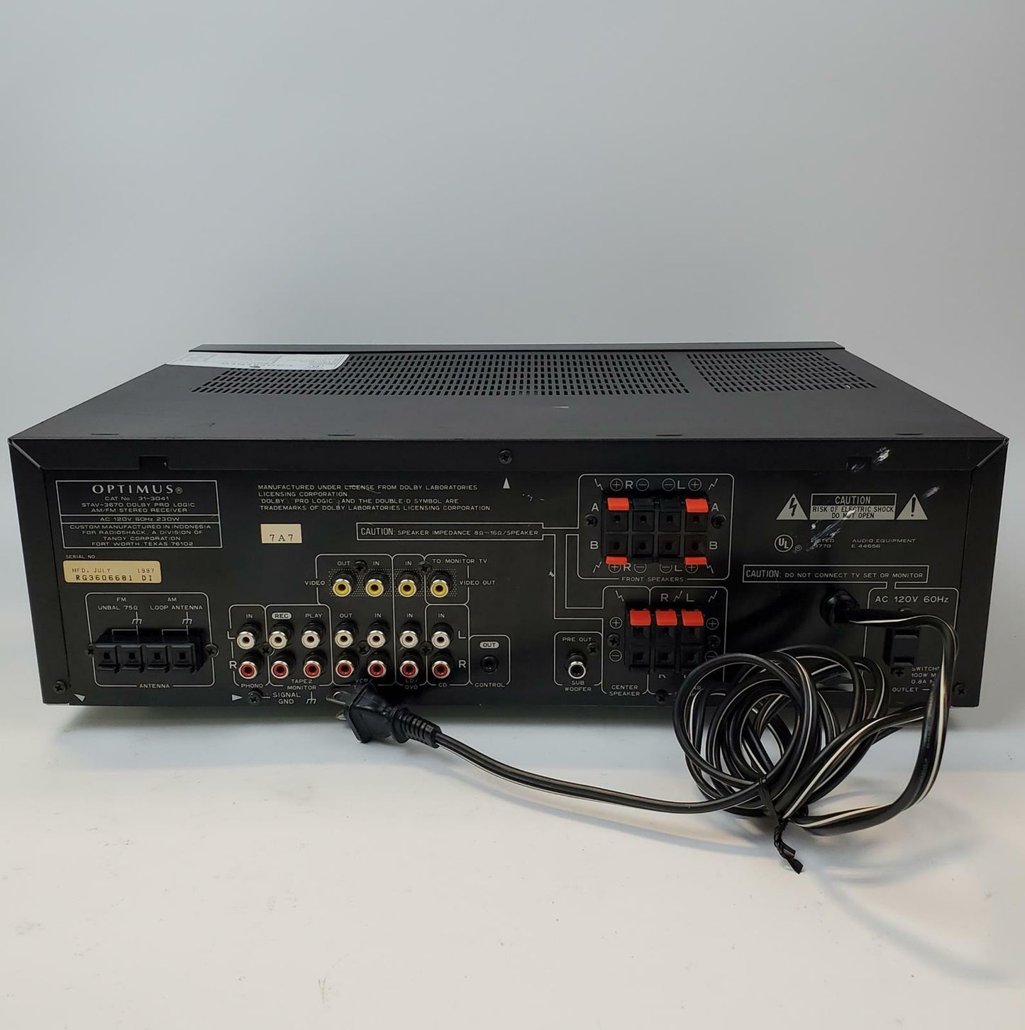Optimus STAV-3670 5.1 AV Surround Receiver | Grade B