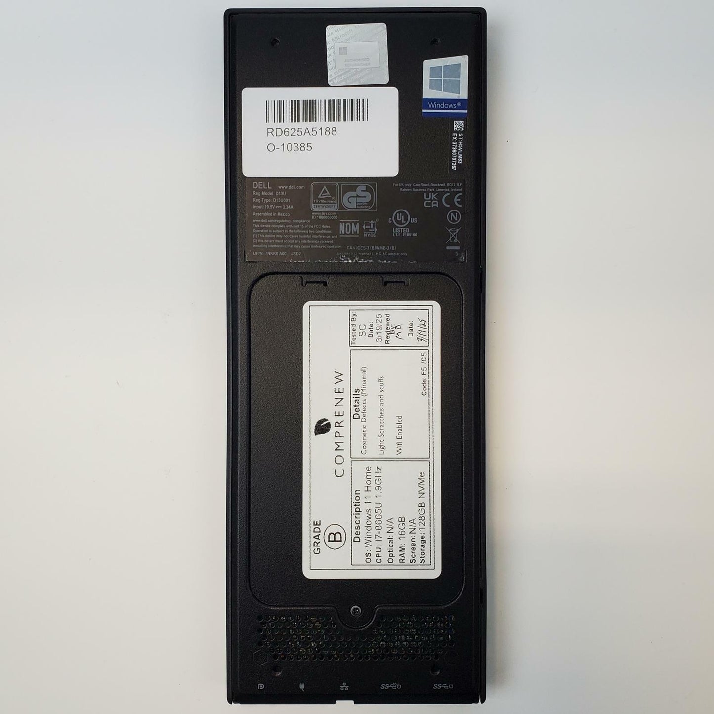 Dell OptiPlex 7070 Ultra Win 11 Home i7-8665U 16GB RAM 128GB NVMe | Grade B