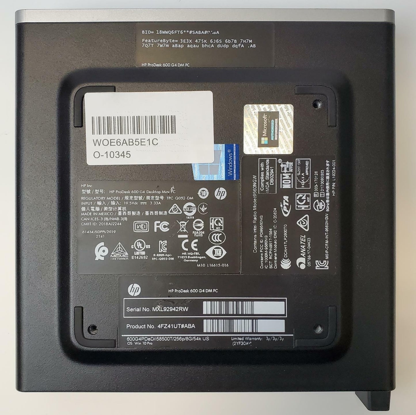 HP ProDesk 600 G4 Win 11 Home i5-8500T 16GB RAM 256GB NVMe | Grade B