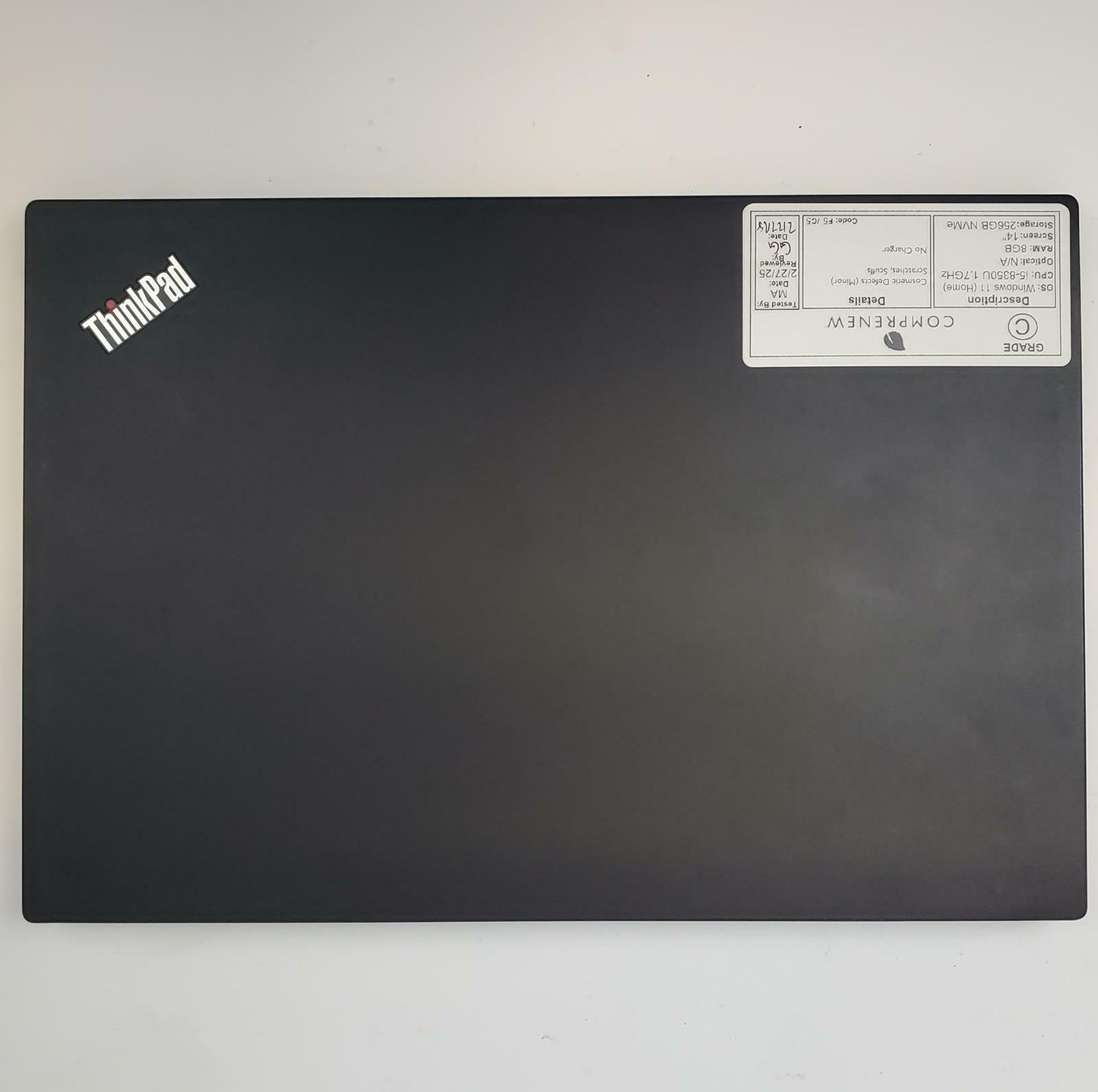 Lenovo ThinkPad T480S Win 11 Home i5-8250U 16GB RAM 256GB NVMe | Grade C
