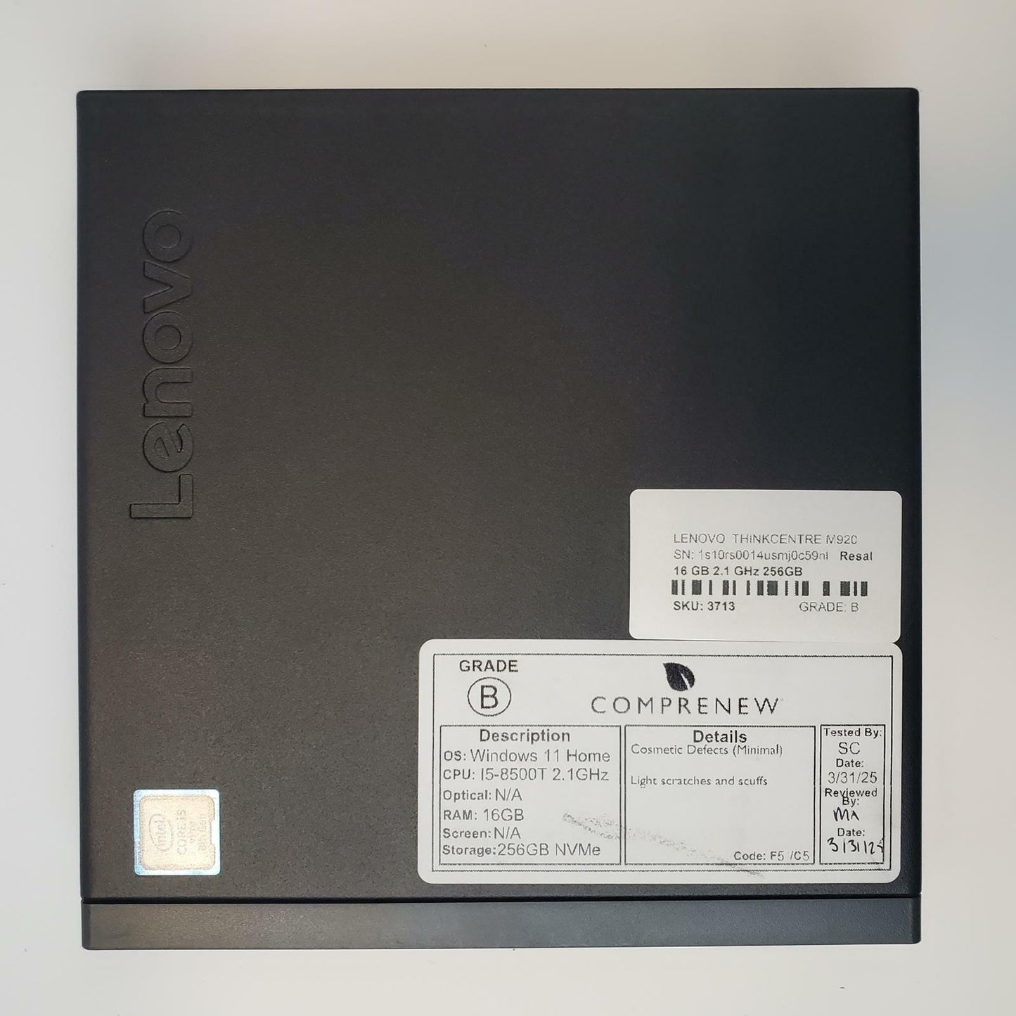 Lenovo ThinkCentre M920Q Win 11 Home i5-8500T 16GB RAM 256GB NVMe | Grade B