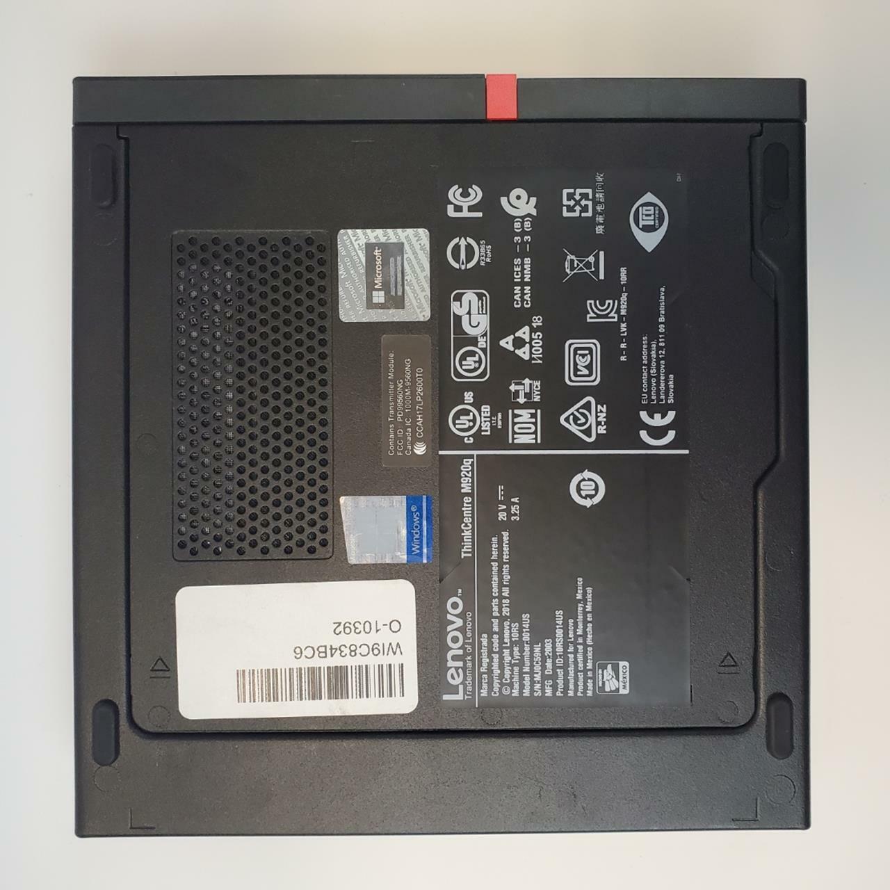 Lenovo ThinkCentre M920Q Win 11 Home i5-8500T 16GB RAM 256GB NVMe | Grade B