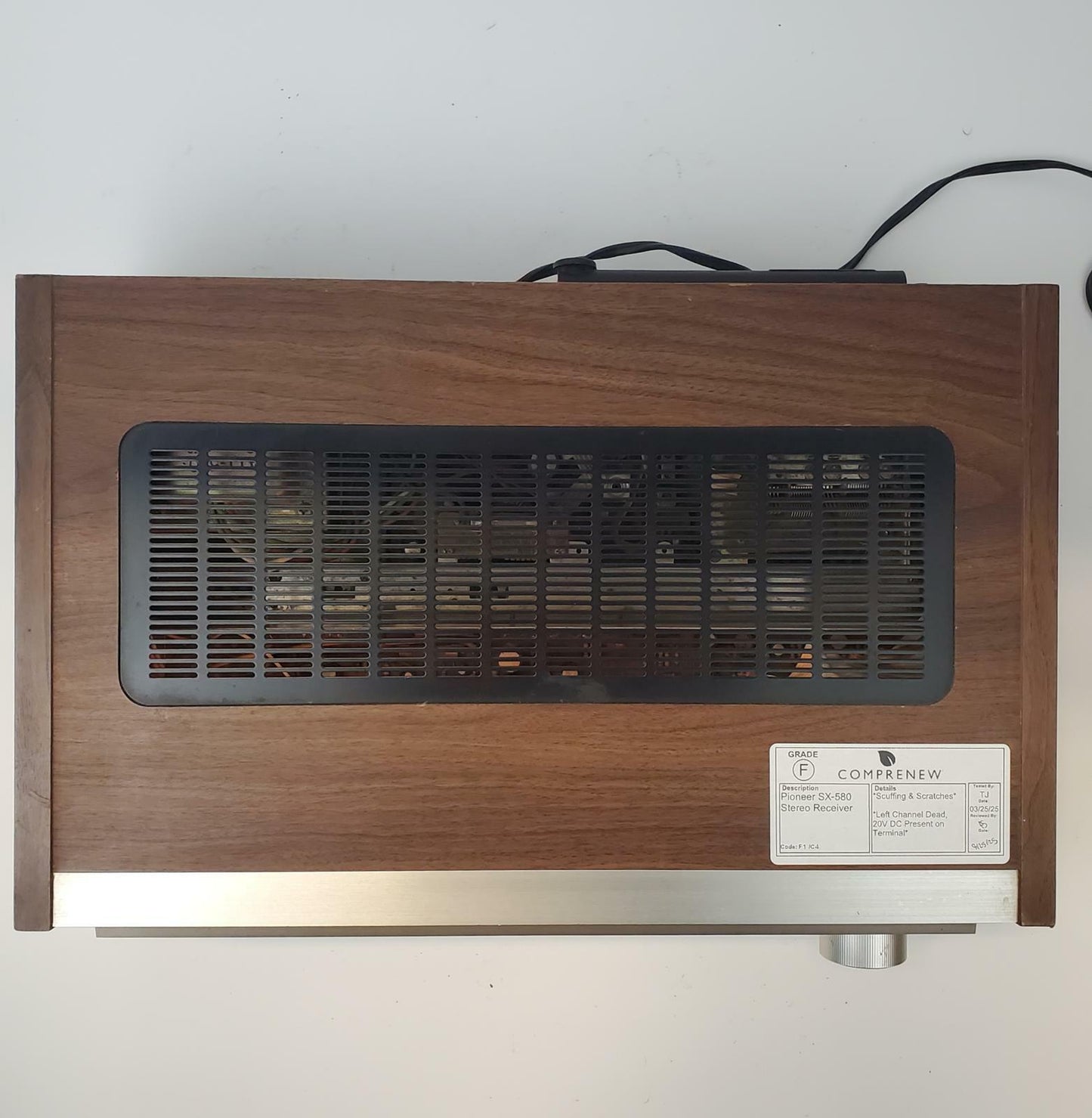 Pioneer SX-580 Stereo Receiver | Grade F