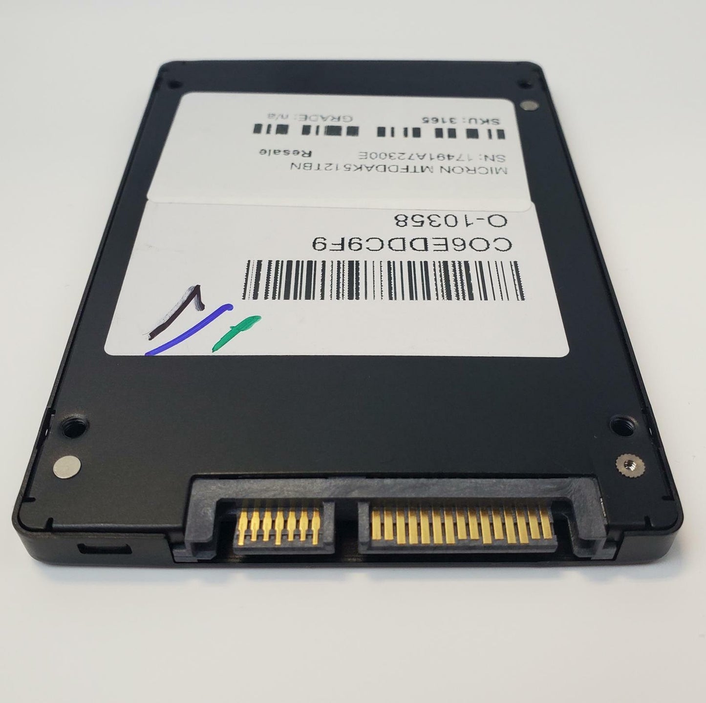 Micron MTFDDAK512TBN 512GB 2.5" SATA Internal SSD | Grade A
