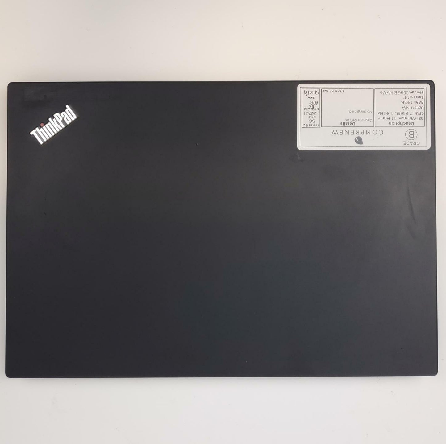Lenovo ThinkPad T490 Win 11 Home i7-8565U 16GB RAM 256GB NVMe | Grade B