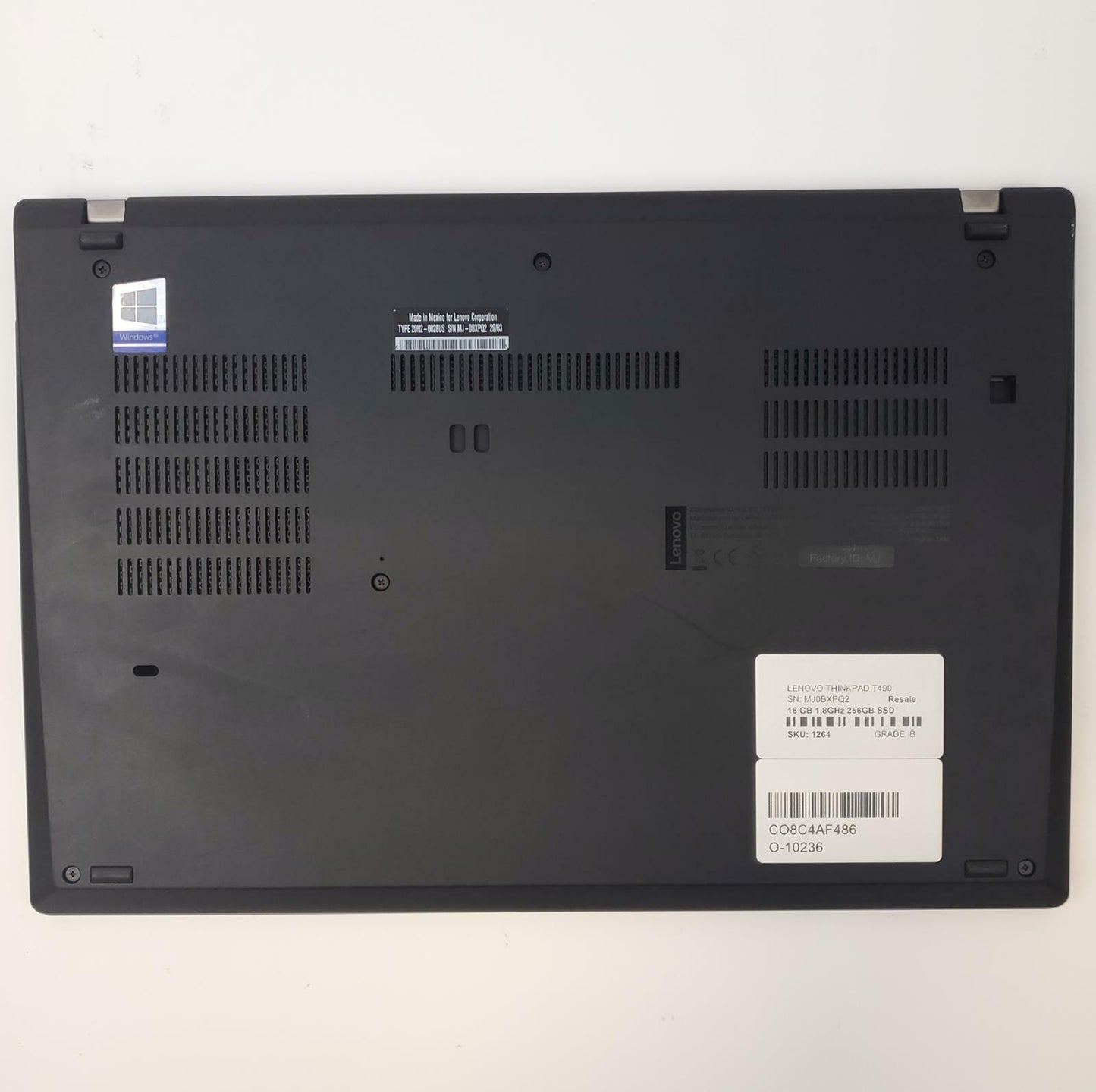 Lenovo ThinkPad T490 Win 11 Home i7-8565U 16GB RAM 256GB NVMe | Grade B | 1264