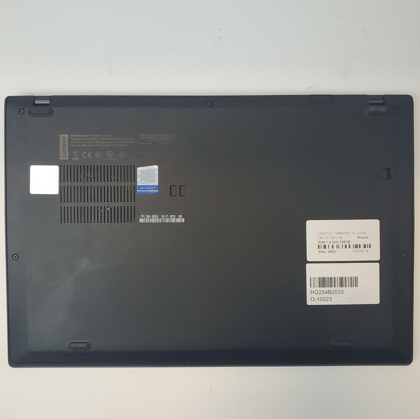 Lenovo ThinkPad X1 Carbon Gen 6 Win 11 Home i5-8250U 8GB RAM 256GB M.2 | Grade B