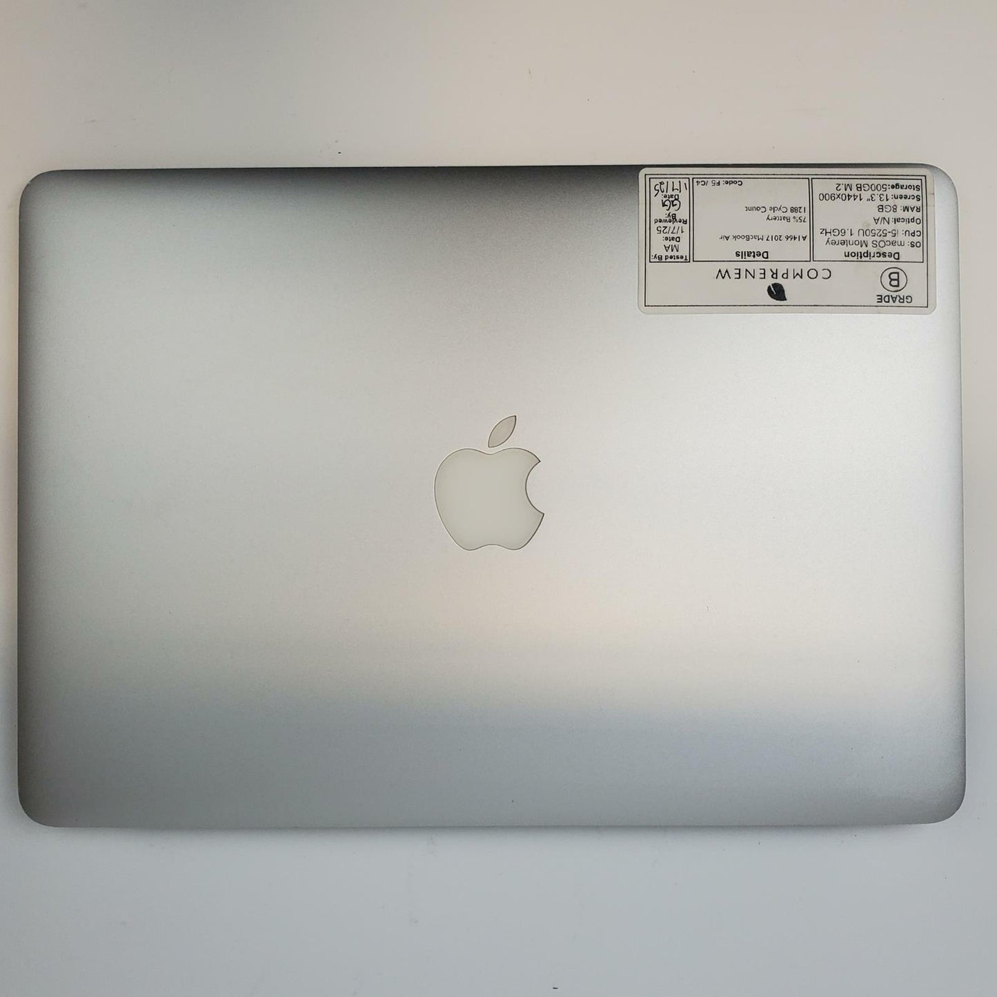 Apple A1466 MacBook Air Monterey i5-5250U 8GB RAM 500GB M.2 | Grade B