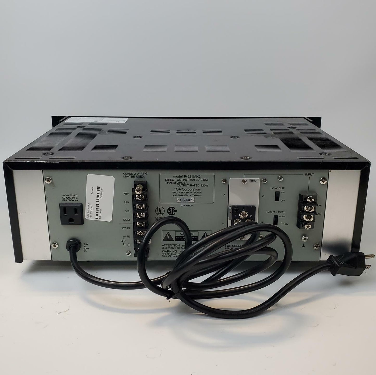 TOA P-924MK2 Power Amplifier | Grade B