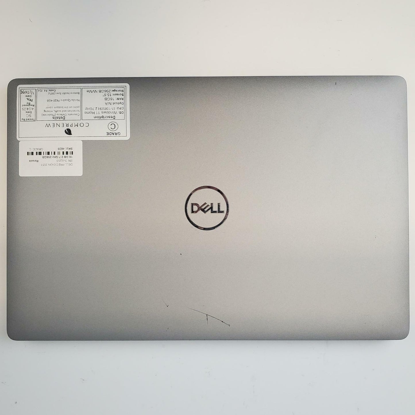 Dell Precision 3551 Win 11 Home i7-10850H 16GB RAM 256GB NVMe 4GB GPU | Grade C