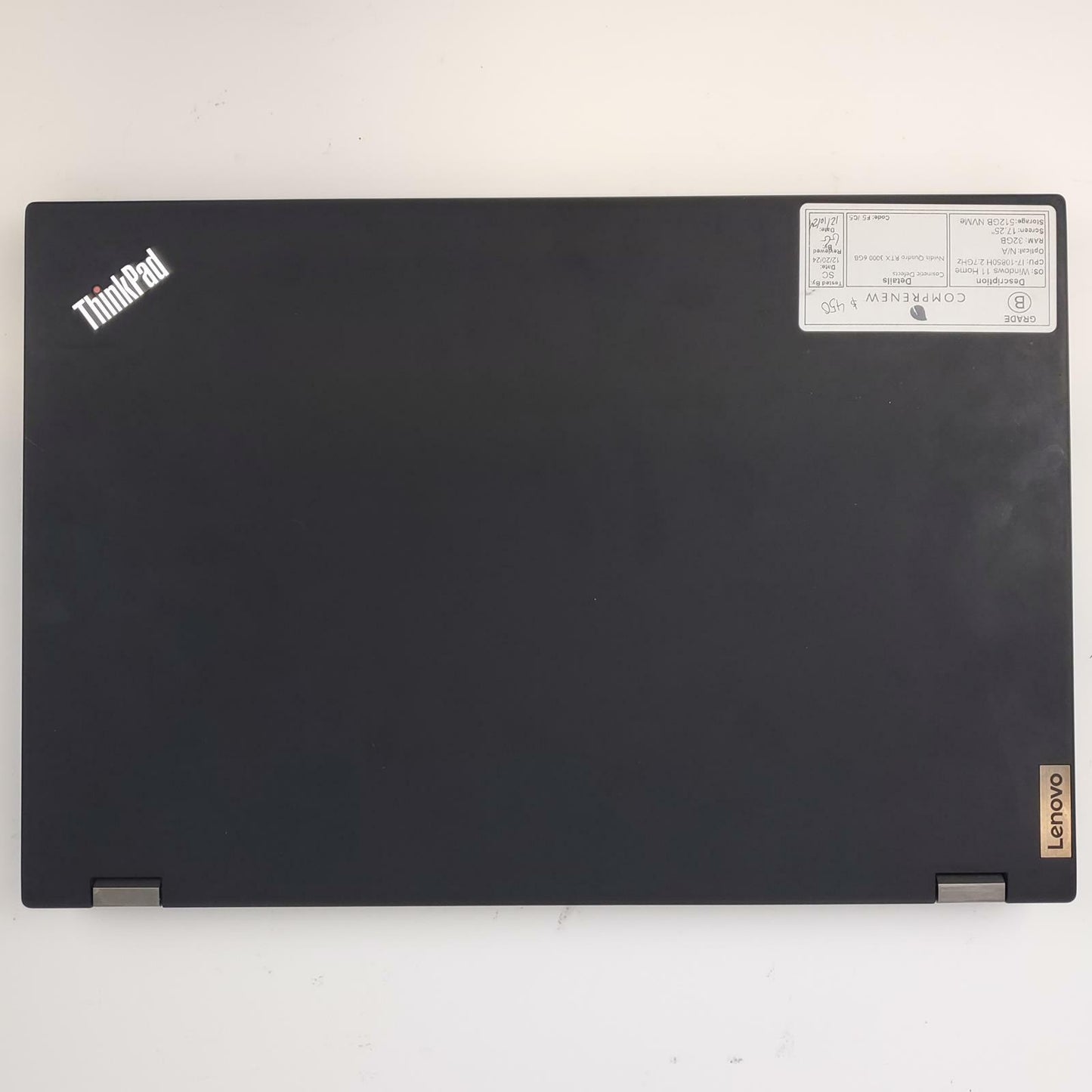 Lenovo ThinkPad P17 Gen 1 Win 11 i7-10850H 32GB RAM 512GB NVMe 6GB GPU | Grade B