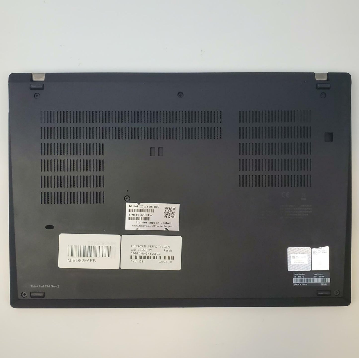 Lenovo ThinkPad T14 Gen 2 Win 11 Home i5-1185G7 32GB RAM 256GB NVMe | Grade B