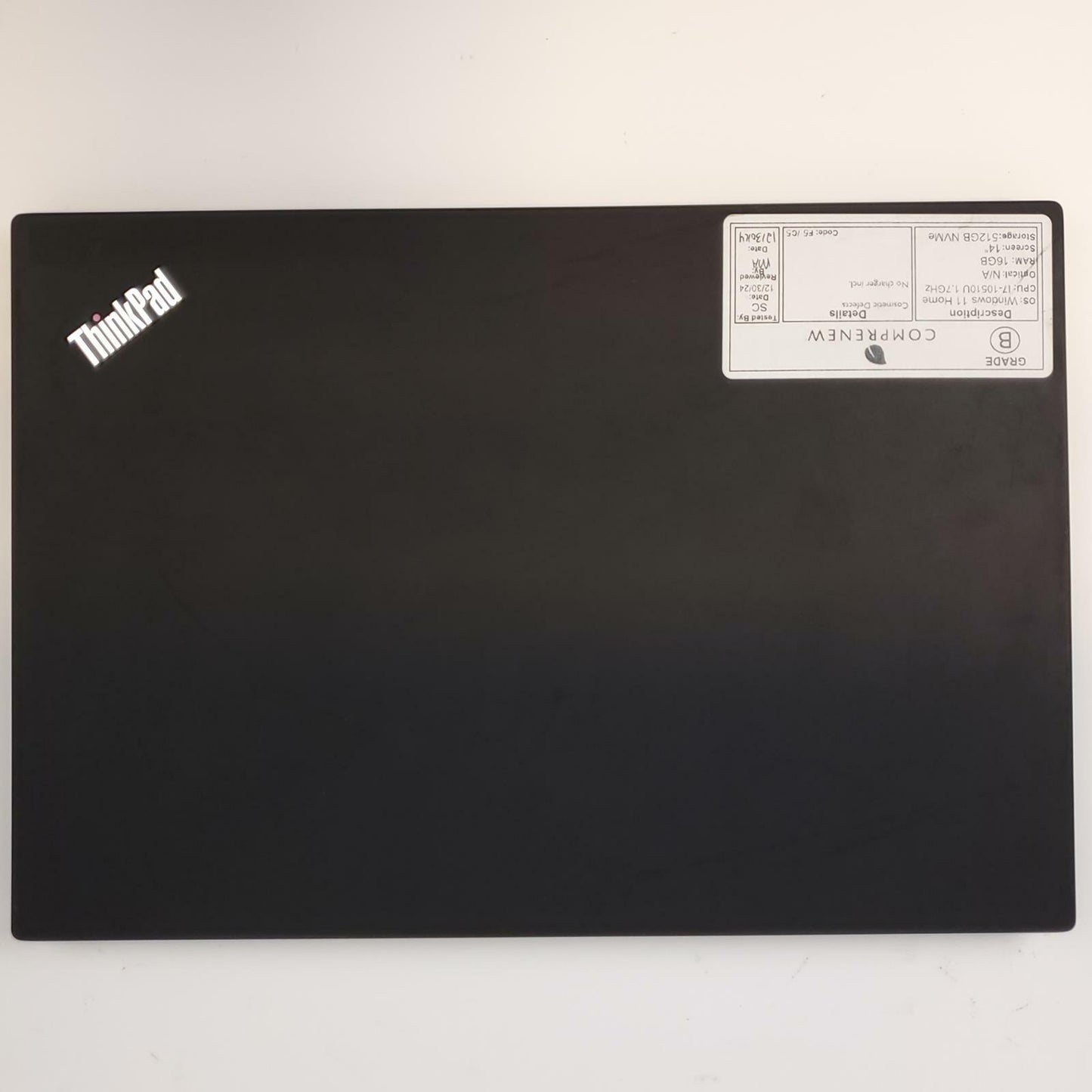 Lenovo ThinkPad T15 Gen 1 Win 11 Home i7-10510U 16GB RAM 512GB NVMe | Grade B