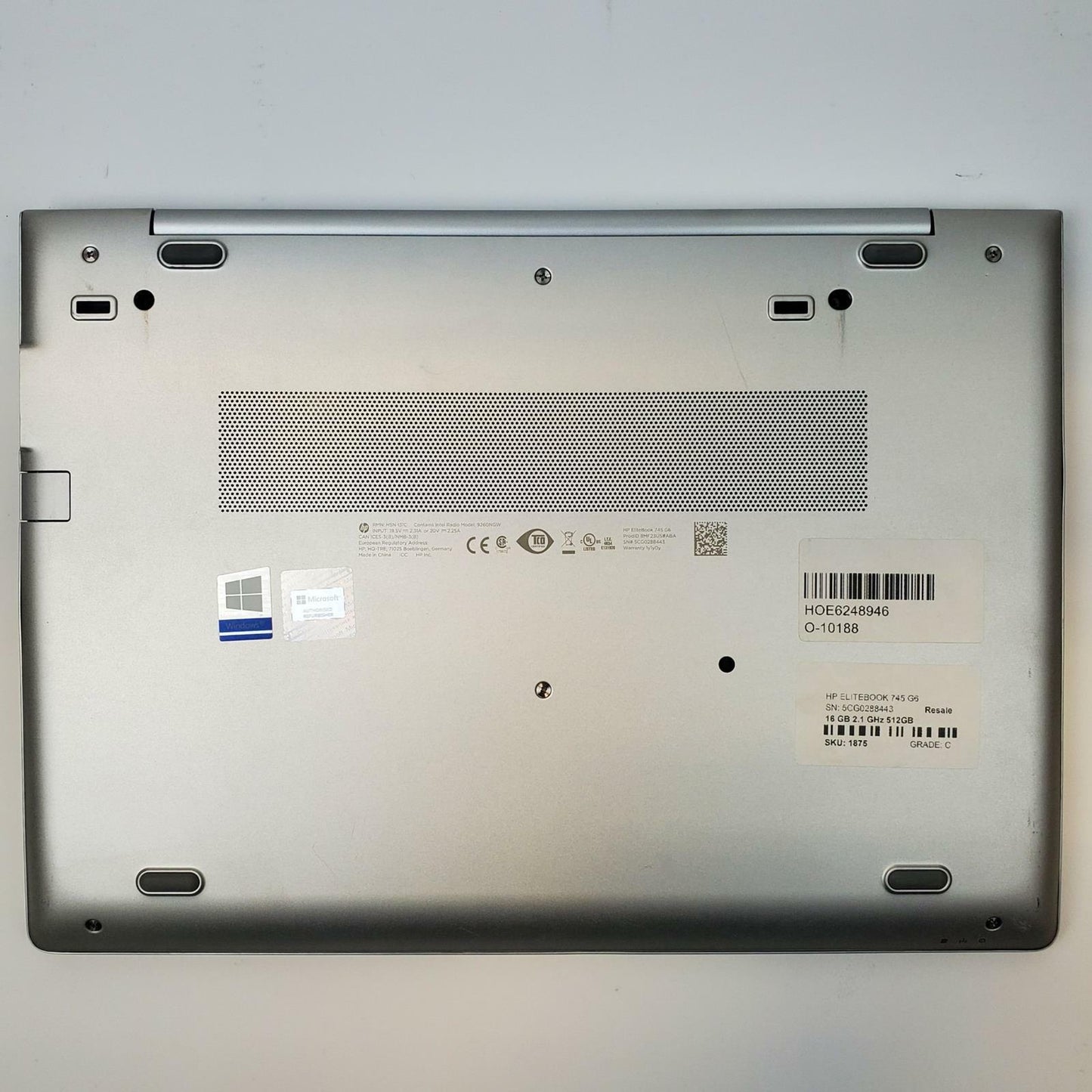 HP EliteBook 745 G6 Win 11 Home Ryzen 5 3500U 16GB RAM 512GB NVMe | Grade C