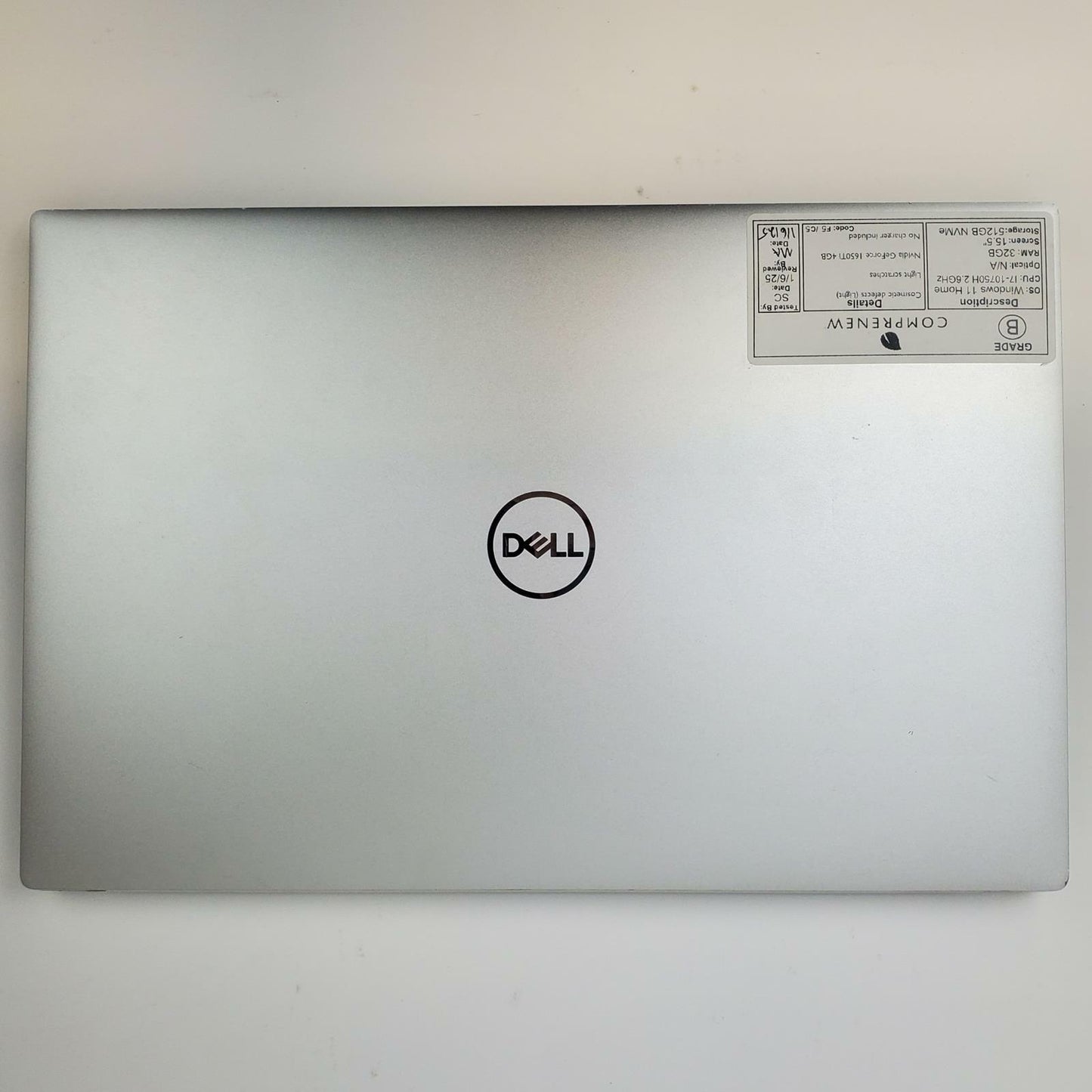 Dell XPS P91F Win 11 Home i7-10750H 32GB RAM 512GB NVMe 4GB GPU | Grade B