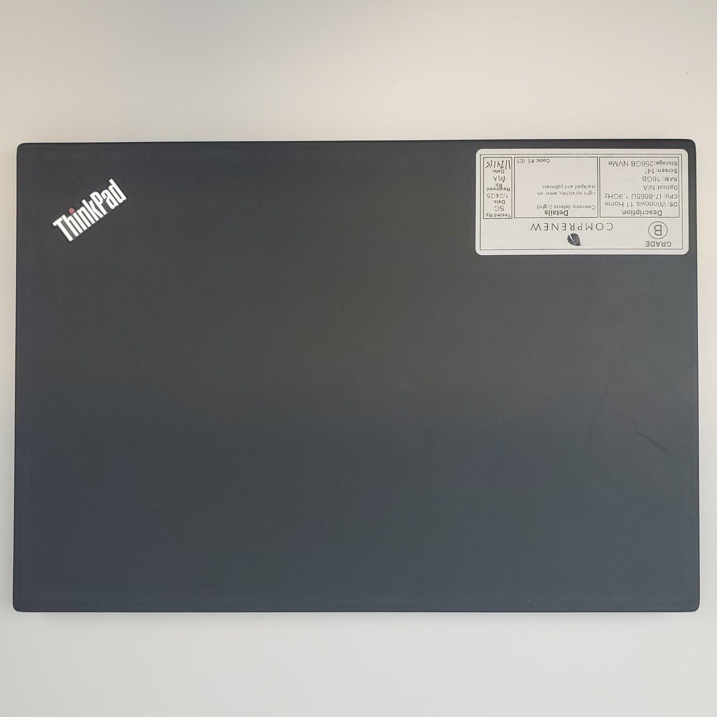 Lenovo ThinkPad T490 Win 11 Home i7-8665U 16GB RAM 256GB NVMe | Grade B