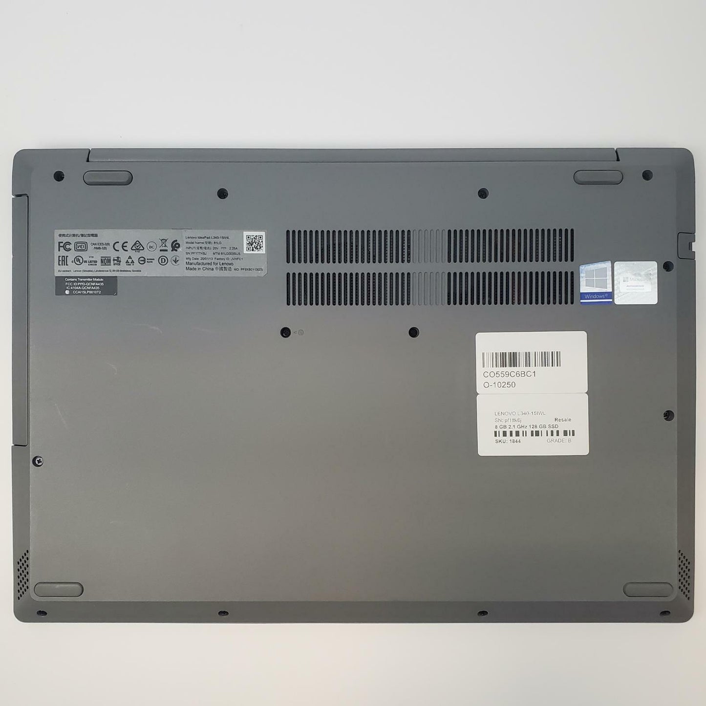 Lenovo IdeaPad L340-15IWL Win 11 Home i3-8145U 8GB RAM 128GB NVMe | Grade B