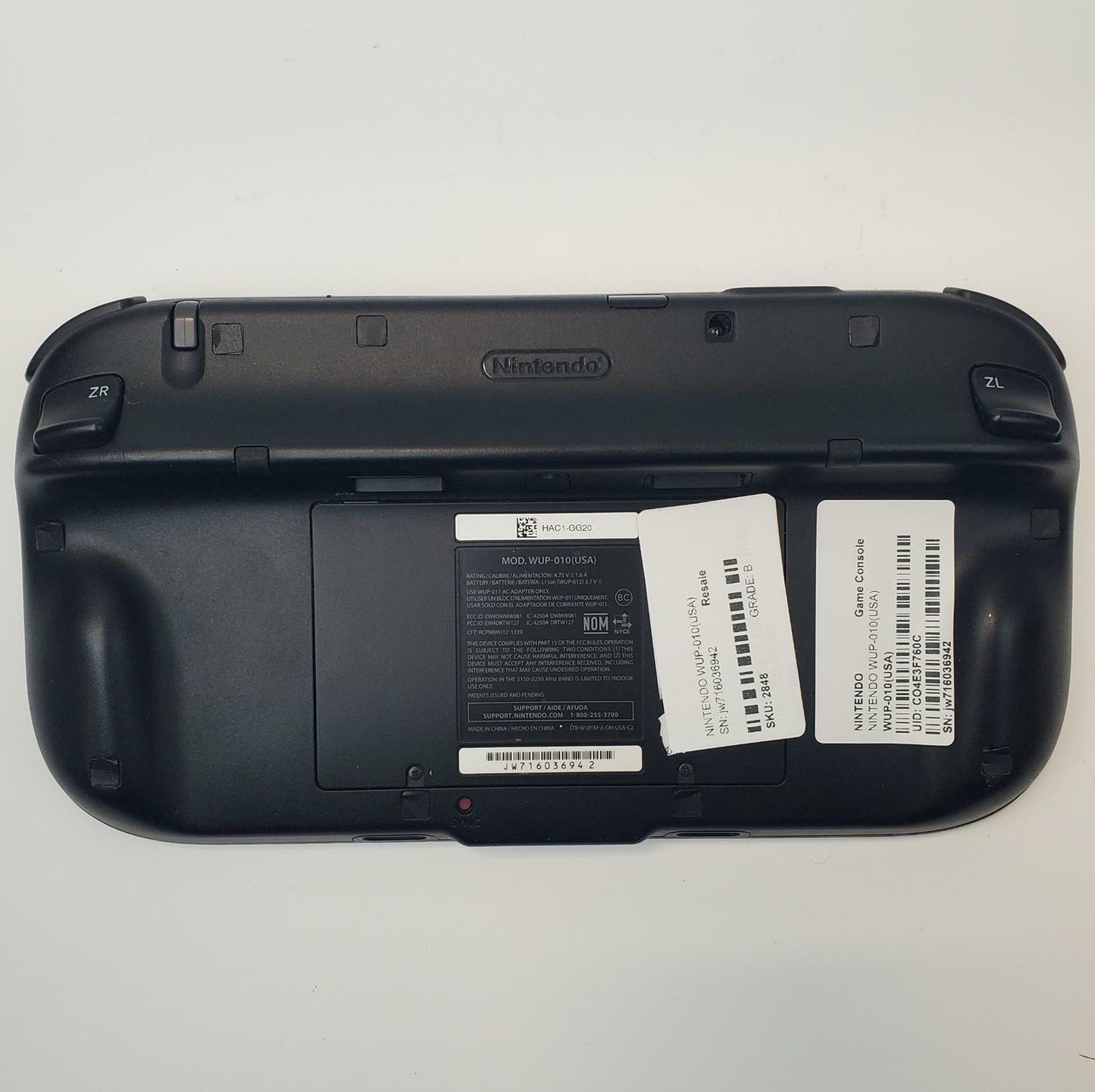 Nintendo WUP-010 (USA) Wii U Gamepad (Black) | Grade B