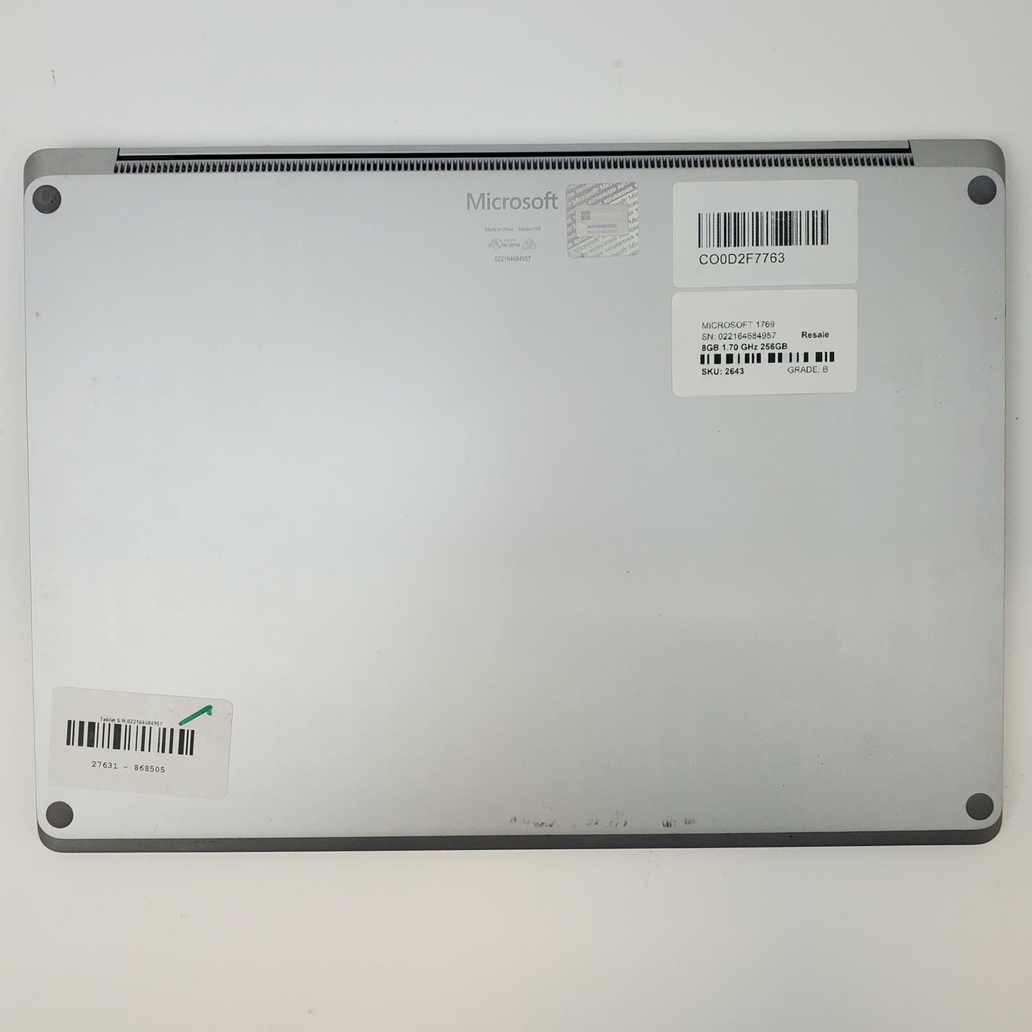 Microsoft Surface Laptop 2 1769 Win 11 i5-8350U 8GB RAM 256GB NVMe | Grade B