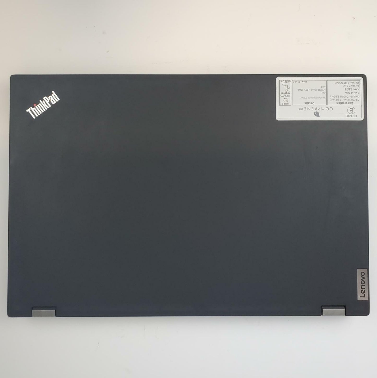 Lenovo P17 Gen 1 Win 11 Home i7-10850H 32GB RAM 1TB NVMe 6GB GPU | Grade B