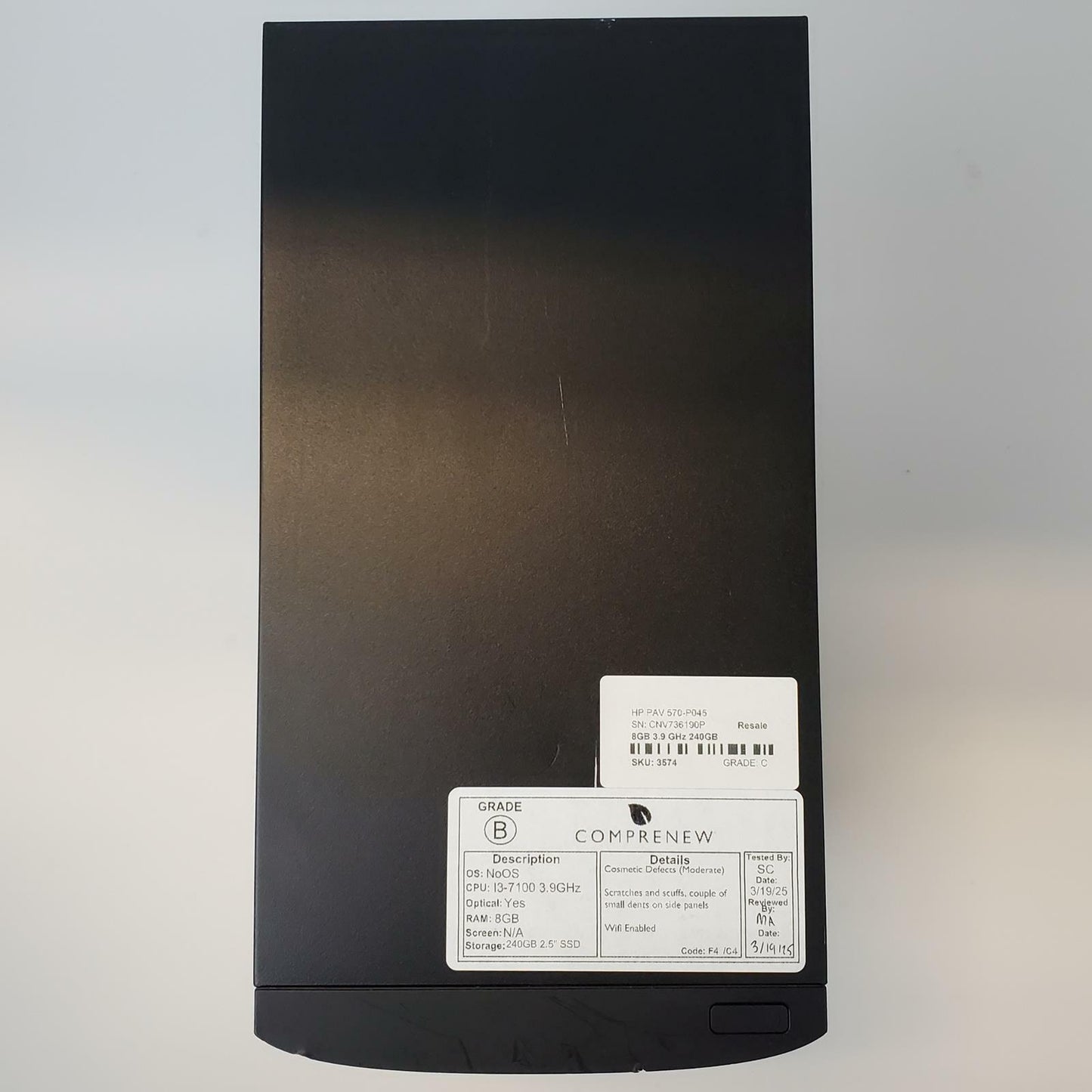 HP Pavilion 570-p054 No OS i3-7100 8GB RAM 240GB SSD | Grade B