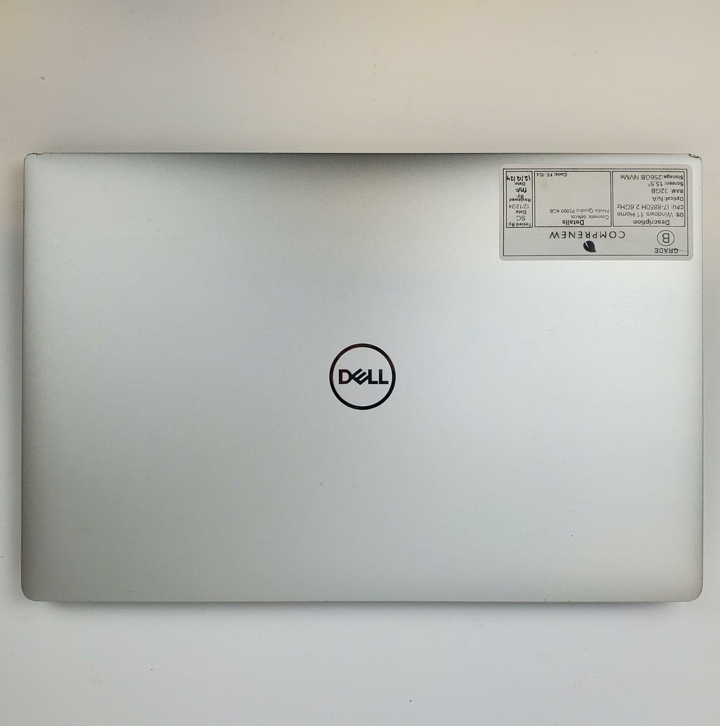 Dell Precision 5530 Win 11 Home I7-8850H 32GB RAM 256GB NVMe 4GB GPU | Grade B