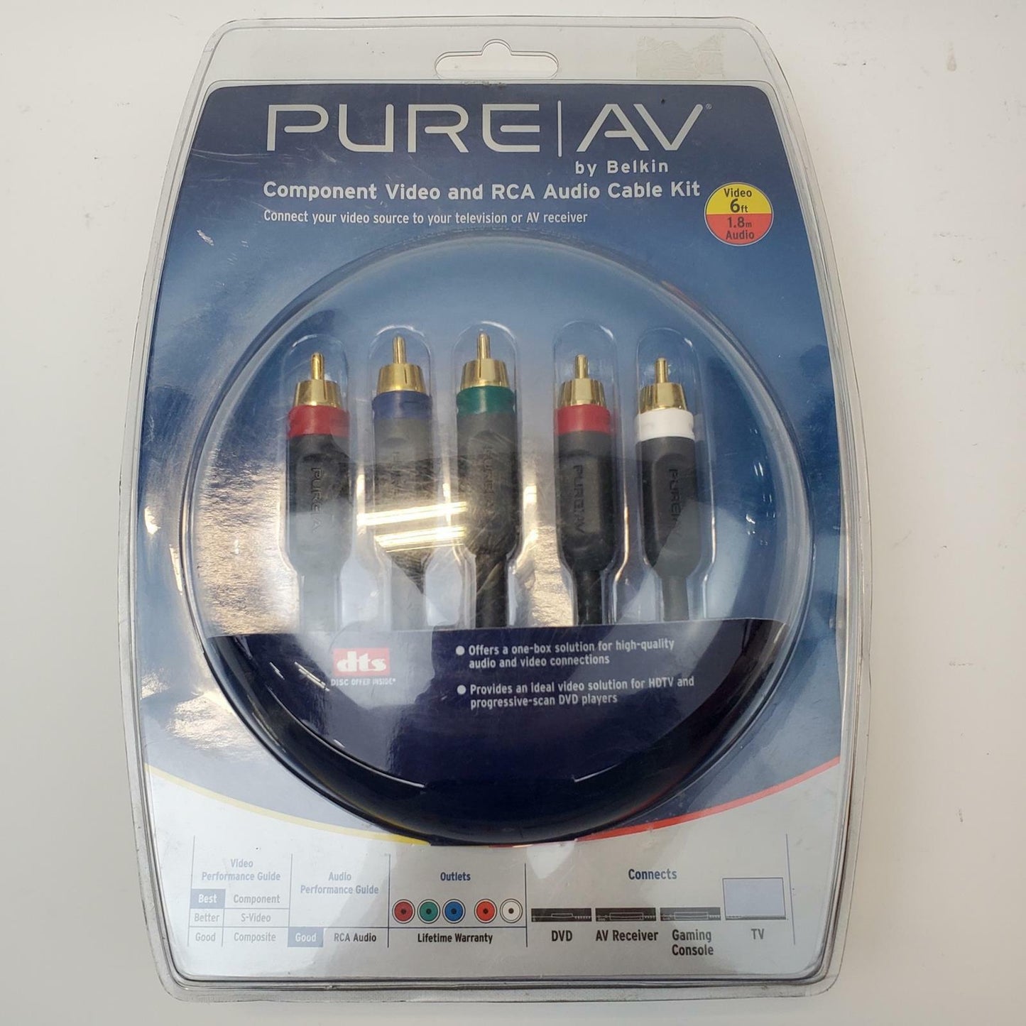 Belkin Pure AV 6ft. Component Video and RCA Audio Cable Kit | Grade A
