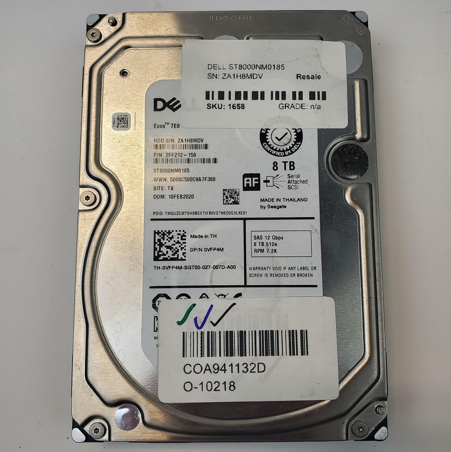 DELL ST8000NM0185 8TB 3.5" SATA Internal HDD | Grade A