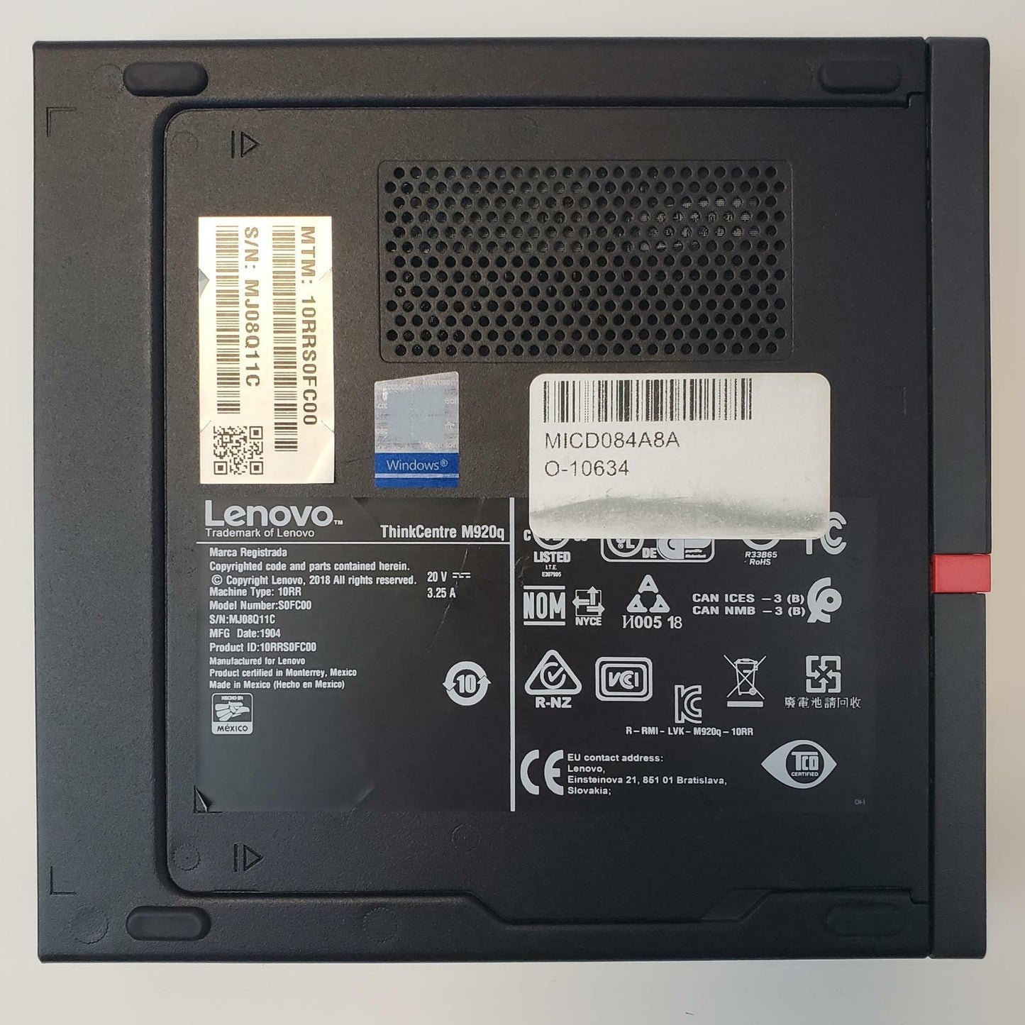 LENOVO THINKCENTRE M920Q Win 11 i5-8500T 16GB RAM 256GB NVME | Grade B | 7338
