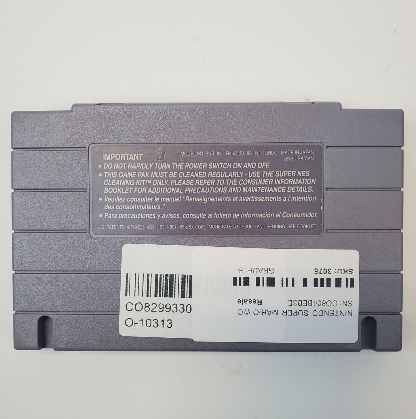 Super Nintendo Game - Super Mario World | Grade A